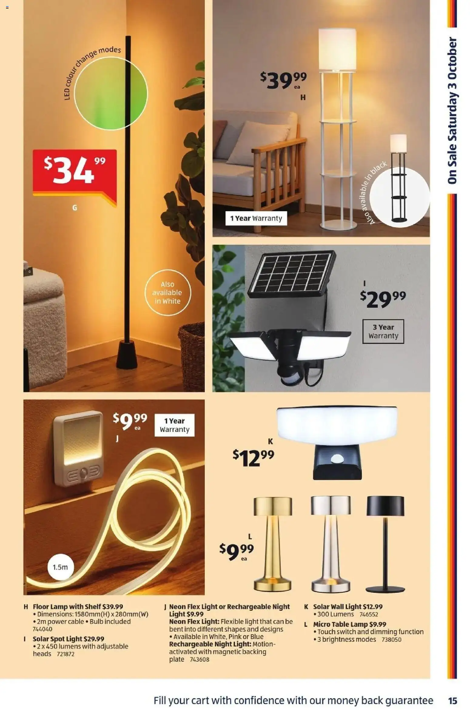 ﻿Aldi catalogue valid from 30/09/2026 > Online Australia | Page: 15 | Products: Table, Table lamp, Cart, Bulb
