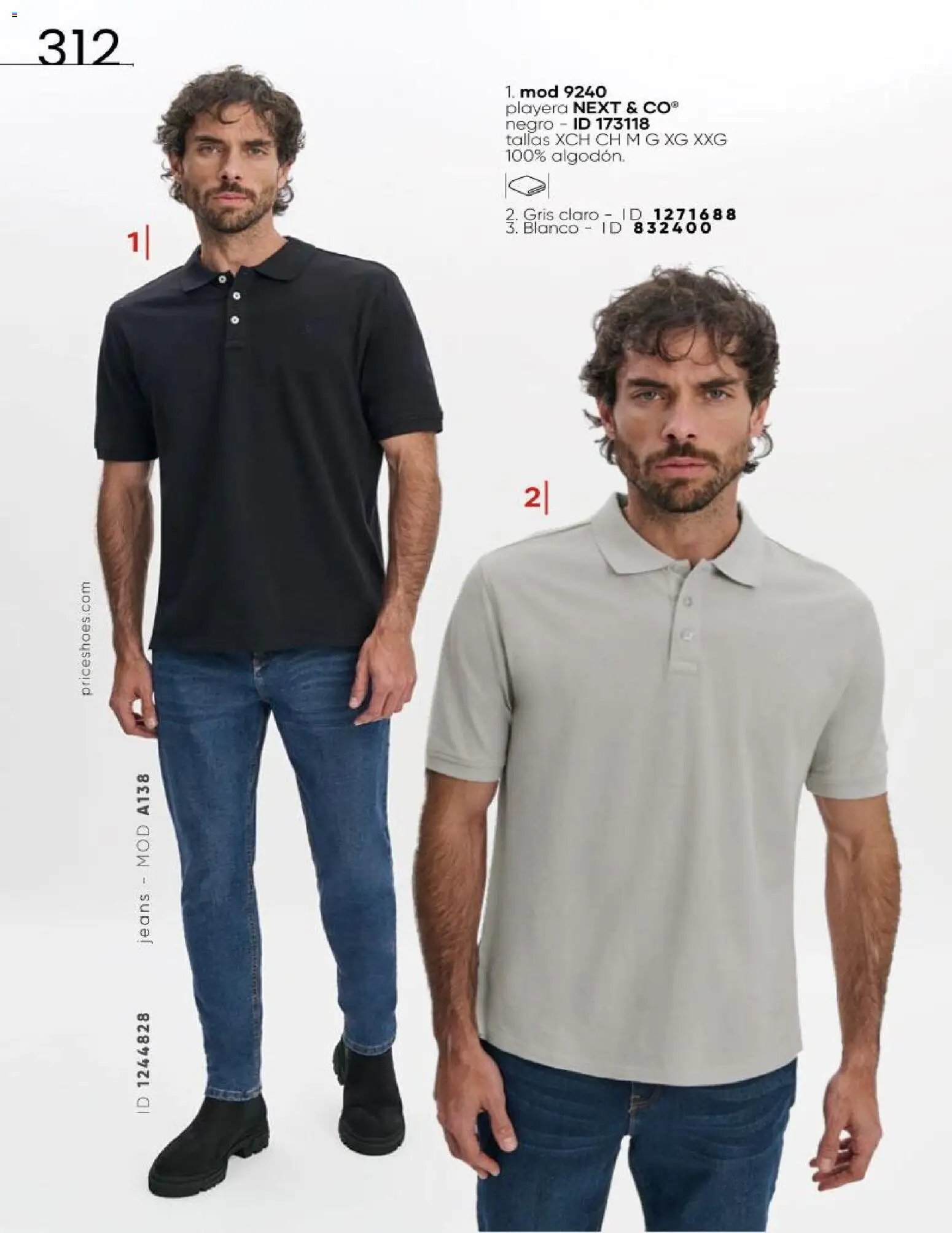 Nuevas ofertas de Price Shoes válidas en toda la República Mexicana desde el 16.06.2026. ¡Encuentra las mejores ofertas en Price Shoes catálogo Cierre de temporada! | Página: 312 | Productos: Playera