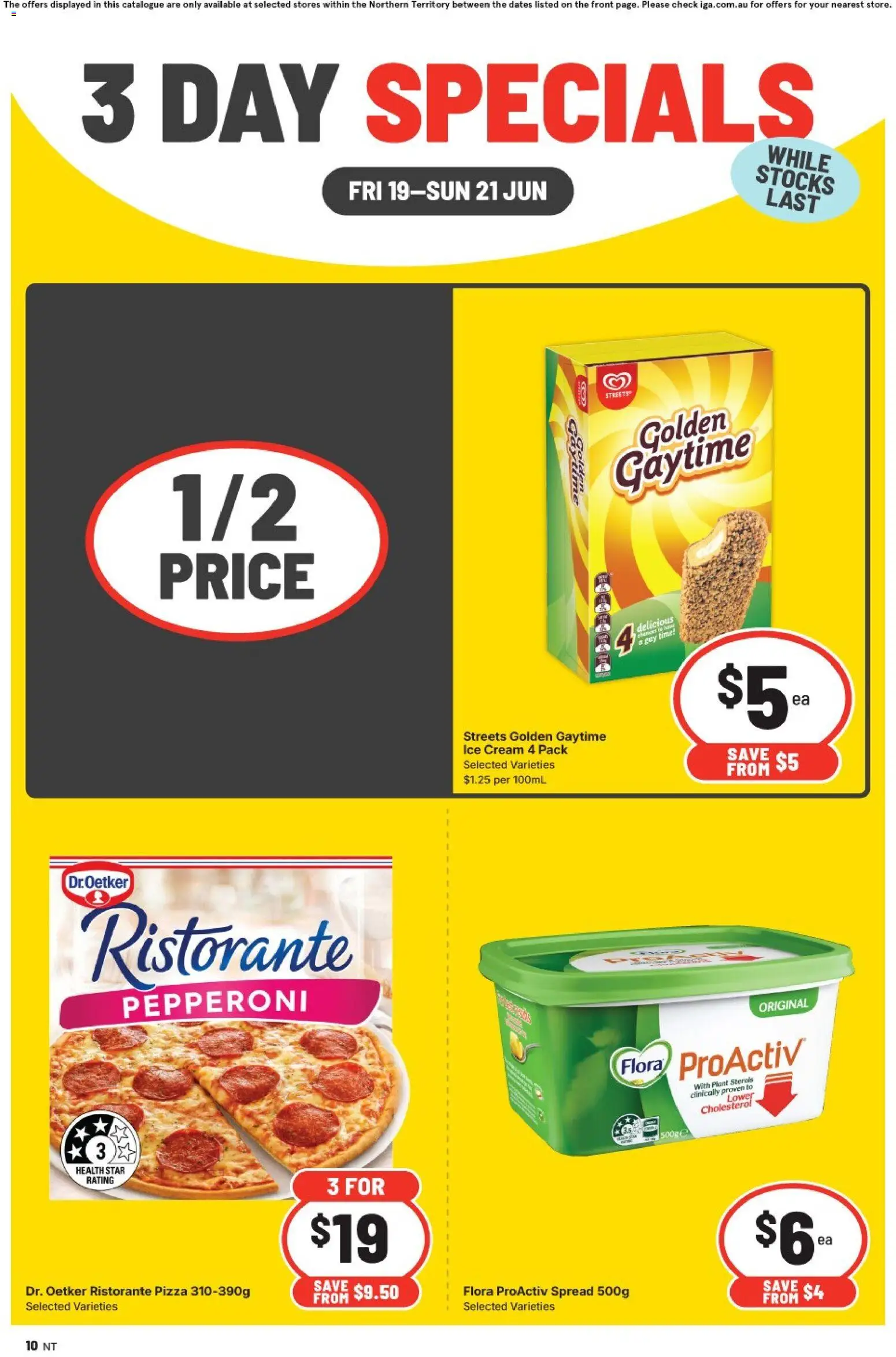 IGA catalogue - valid from 19.06.2026 | Page: 3 | Products: Plant, Pizza, Cream, Ice cream