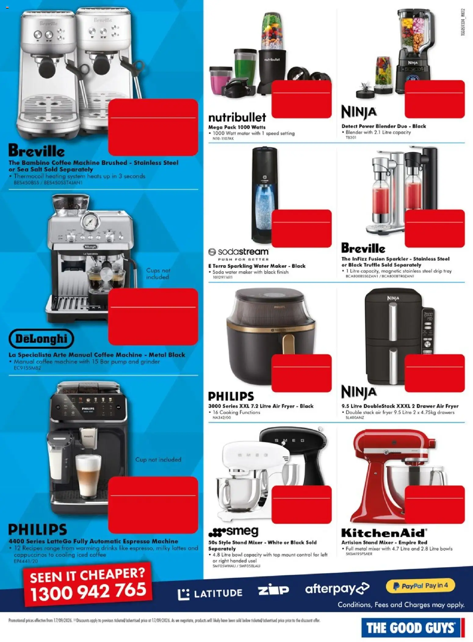 The Good Guys catalogue - valid from 16/09/2026 | Page: 13 | Products: Cups, Water, Iced coffee, Grinder