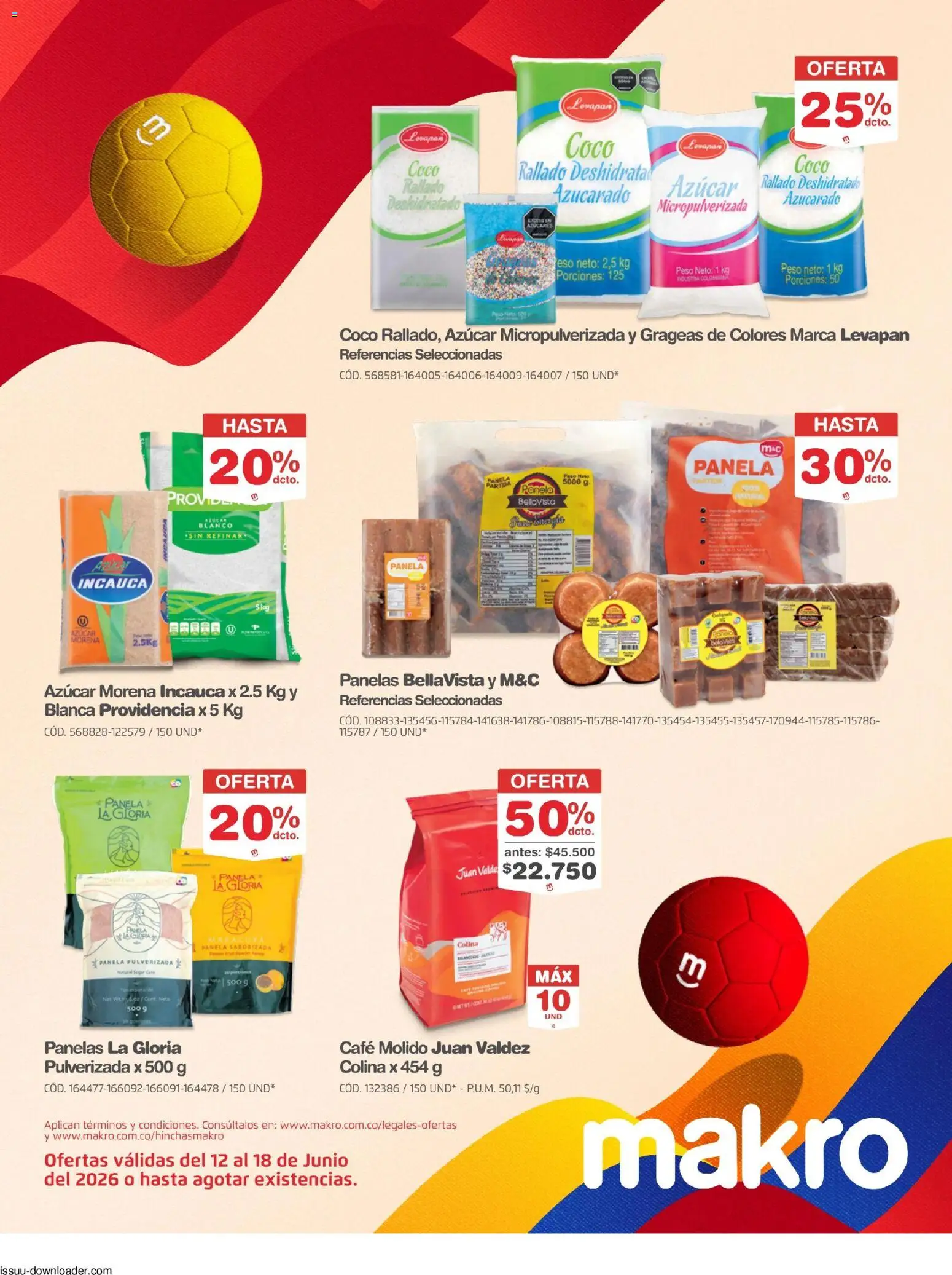 Makro revista - valida desde el 12.06.2026 | Página: 26 | Productos: Azucar, Peso, Coco, Café