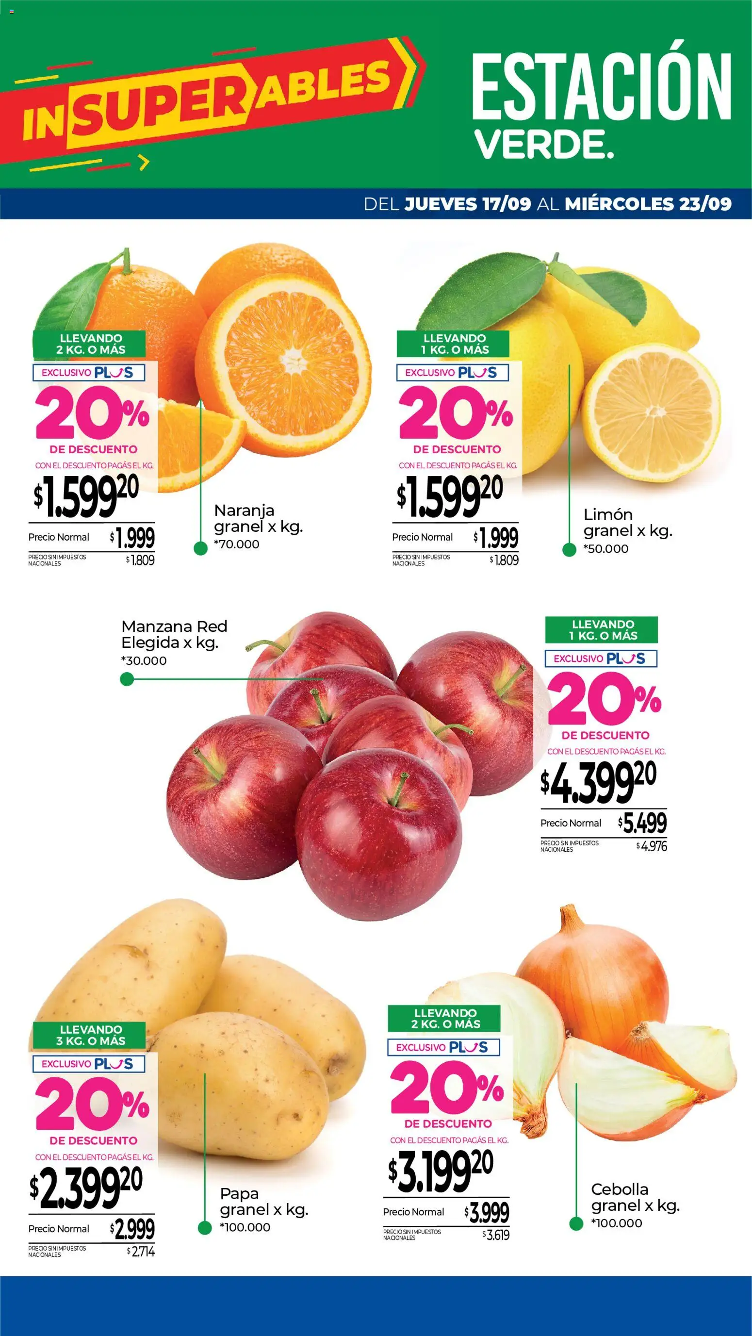 La Anonima - Frescos │ válido desde el 17/09/2026 | Página: 6 | Productos: Cebolla, Papa, Manzana, Limón
