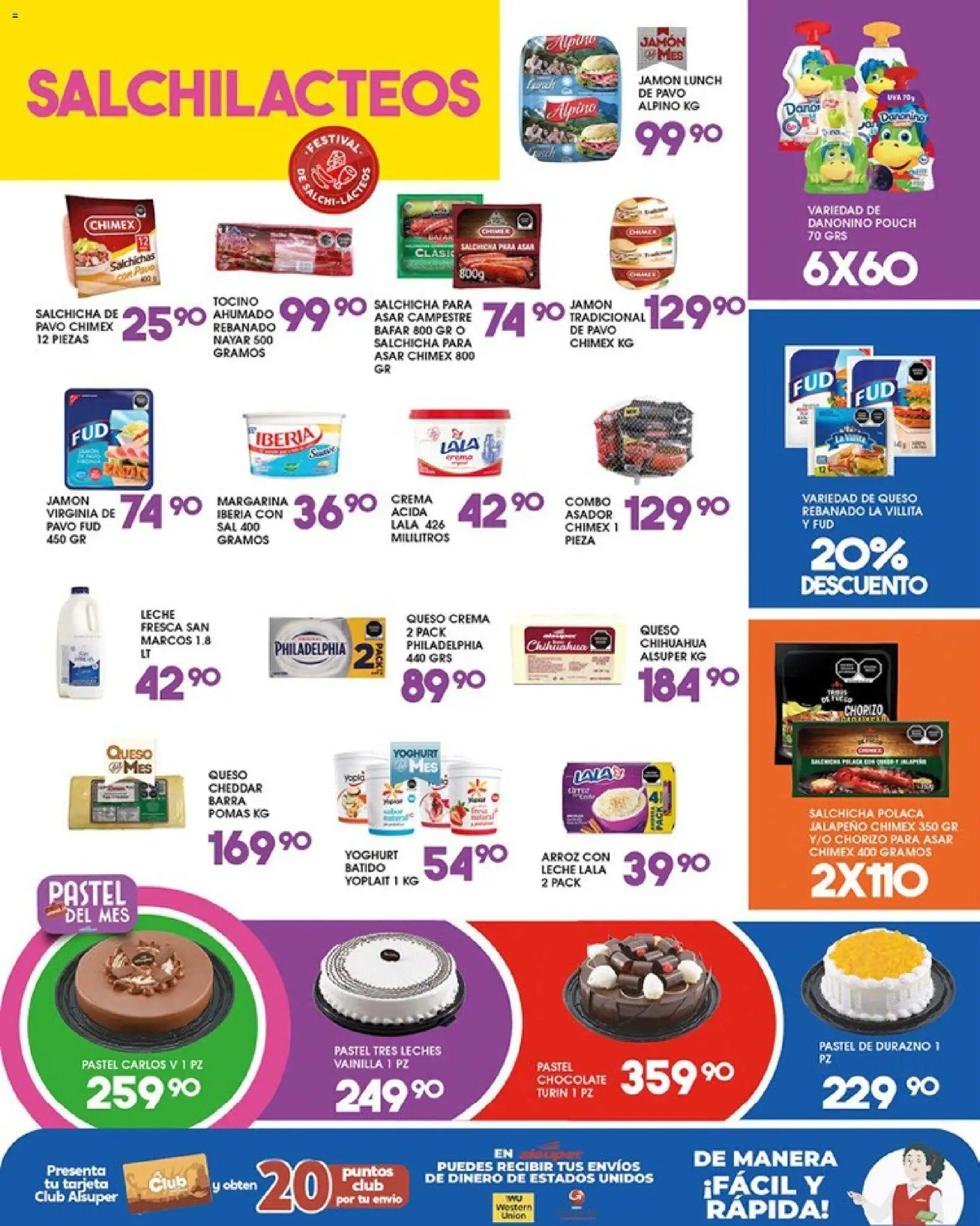 Nuevas ofertas de Alsuper válidas en toda la República Mexicana desde el 12.06.2026. ¡Encuentra las mejores ofertas en Alsuper folleto Durango! | Página: 3 | Productos: Sal, Queso crema, Leche, Arroz