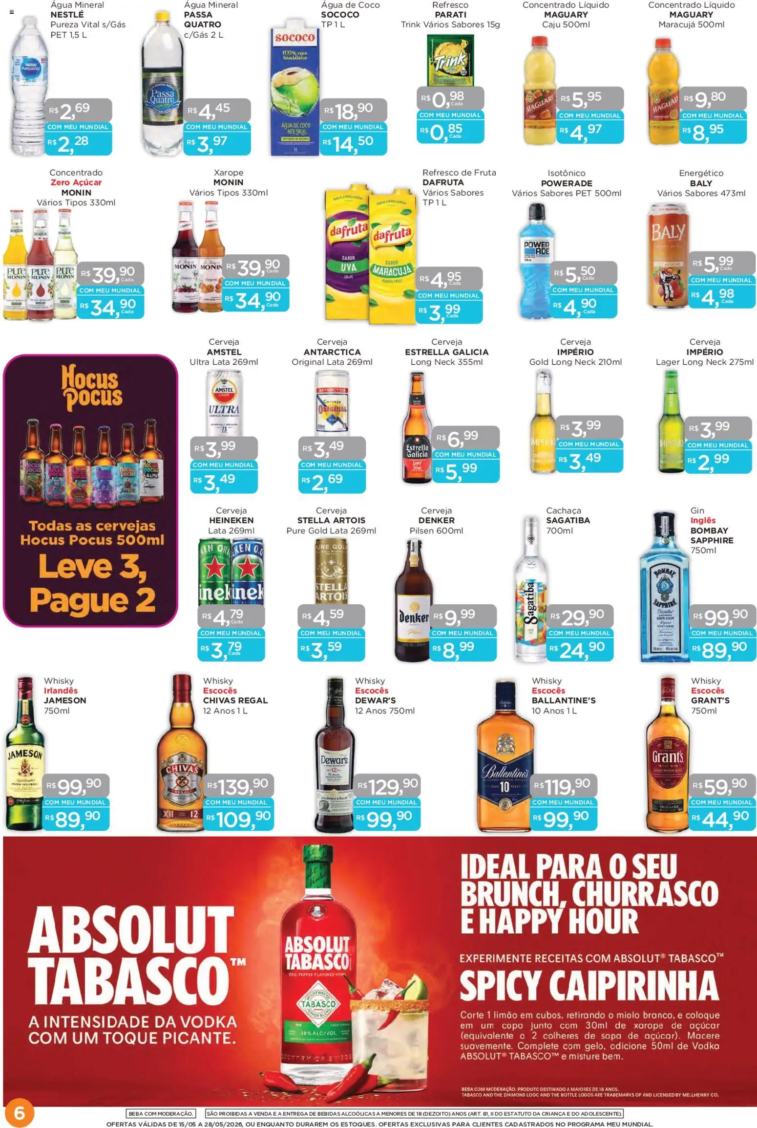 Mundial Folheto - válido de 15.05.2026 | Página: 6 | Produtos: Coco, Refresco, Energético, Heineken