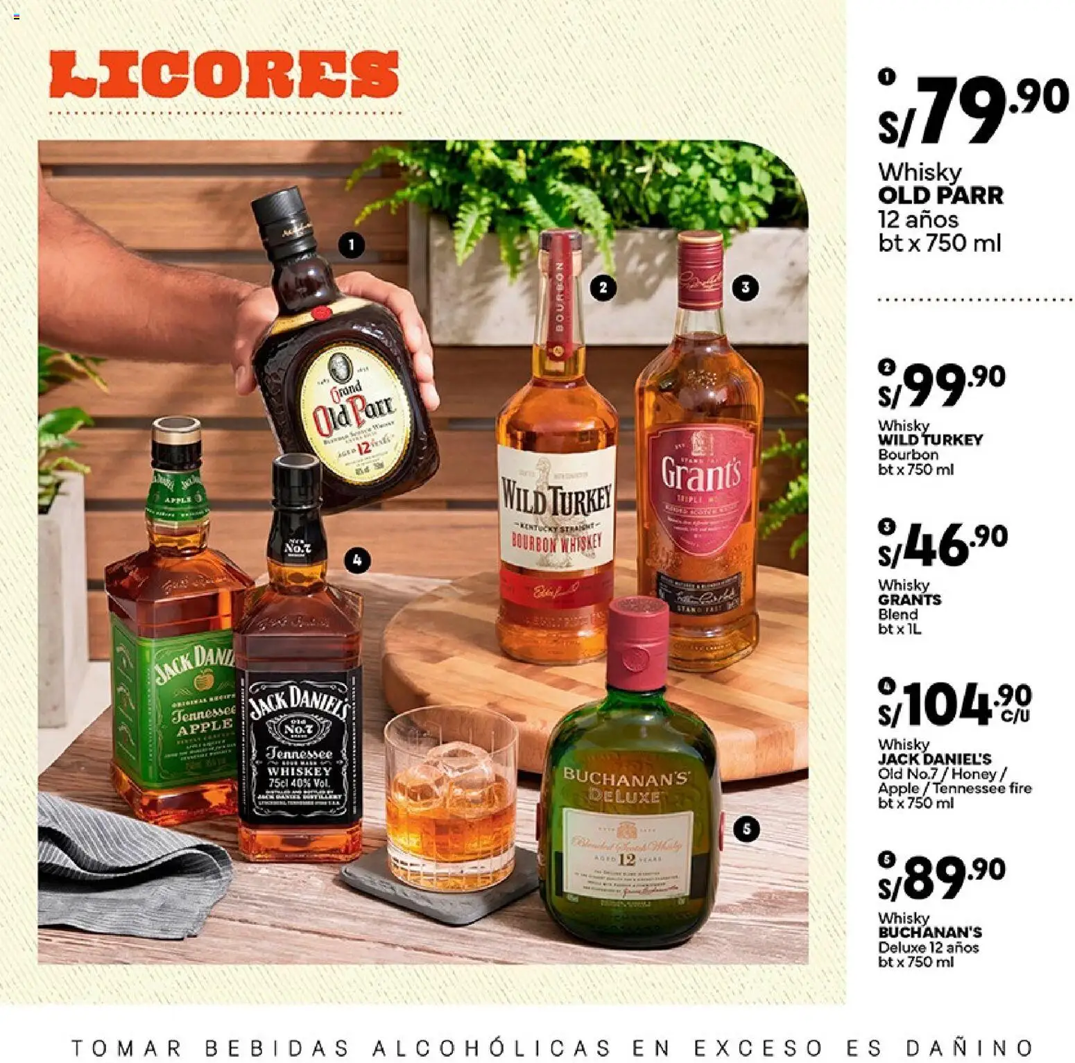 Catálogo Plaza Vea válido desde 24/08/2026 | Página: 22 | Productos: Bebidas, Whisky, Jack Daniel's