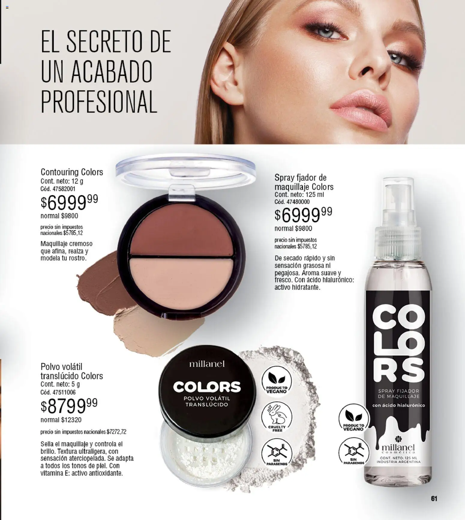 Millanel - Catálogo │ válido desde el 27.04.2026 | Página: 61 | Productos: Maquillaje, Polvo, Fijador
