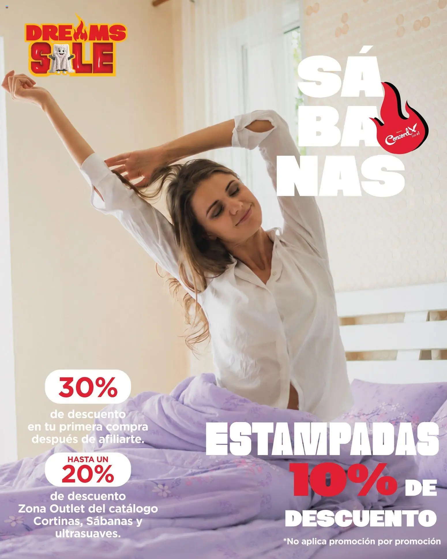 Nuevas ofertas de Colchas Concord válidas en toda la República Mexicana desde el 25.05.2026. ¡Encuentra las mejores ofertas en Colchas Concord Dreams Sale! | Página: 6 | Productos: Sabanas