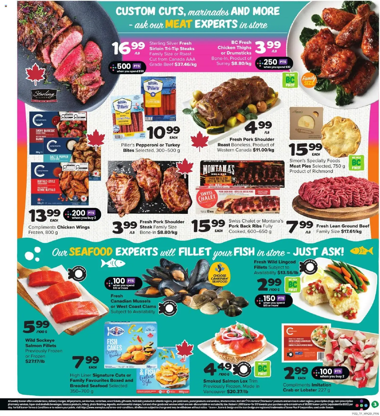 Thrifty Foods flyer valid from Sep 10, 2026 | Page: 4 | Products: Fillet, Salmon, Turkey, Pork