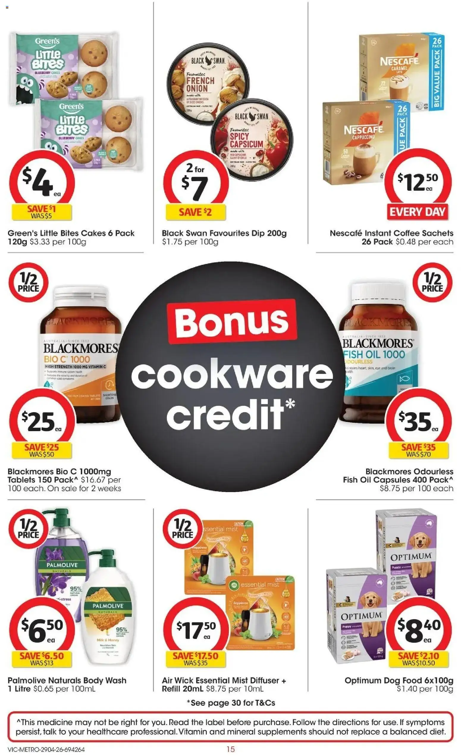 Coles catalogue - valid from 28.04.2026 | Page: 15 | Products: Milk, Honey, Cookware, Fish oil