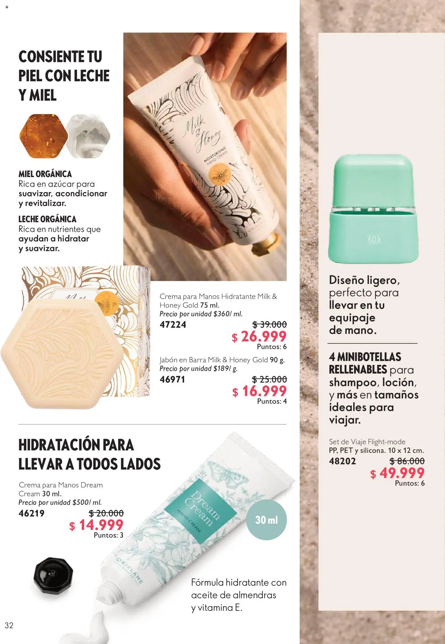 Oriflame revista - valida desde el 01/08/2026 | Página: 32 | Productos: Azucar, Jabón, Leche, Aceite