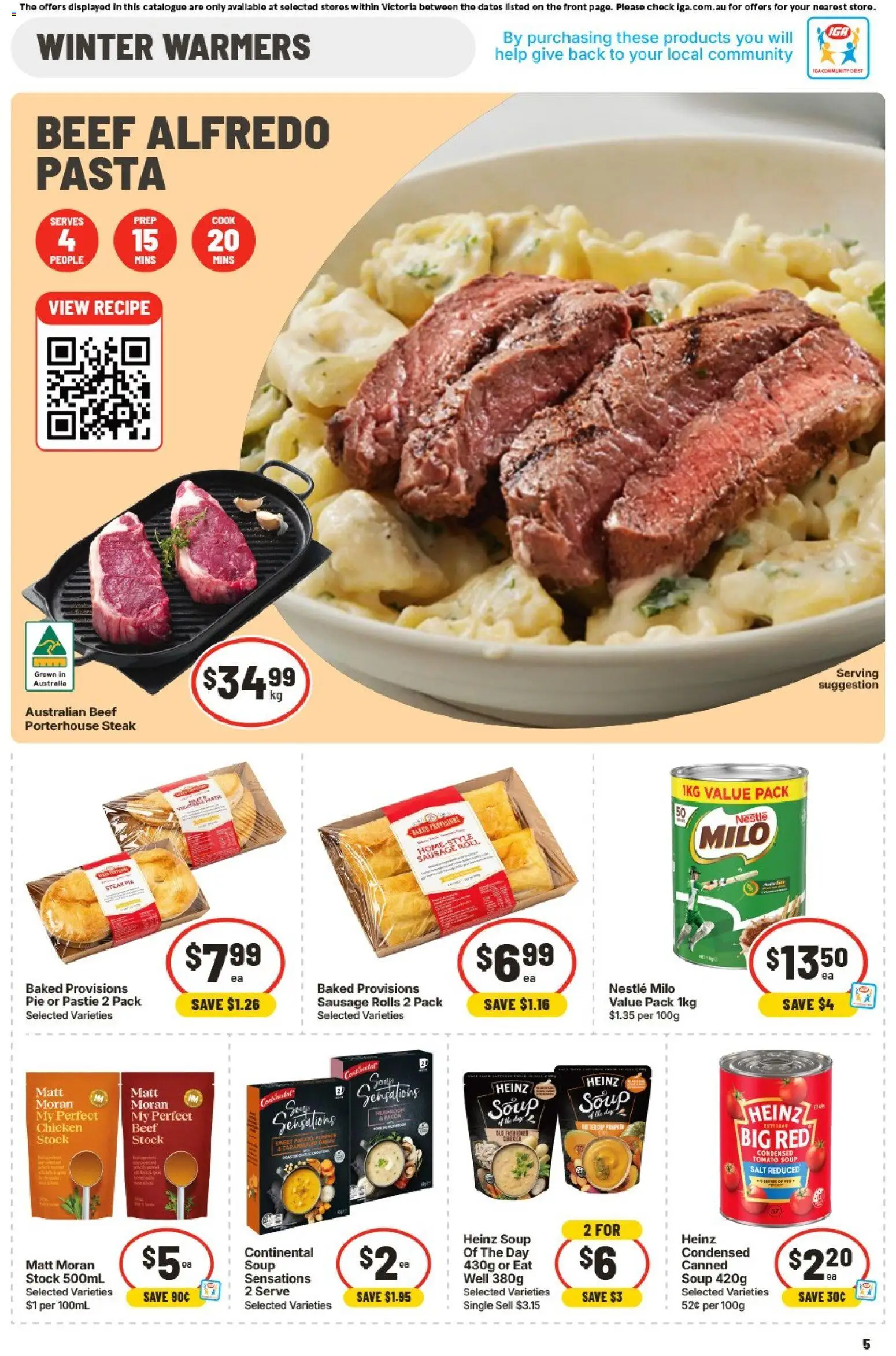 IGA catalogue - valid from 05/08/2026 | Page: 5 | Products: Beef, Steak, Soup, Sausage