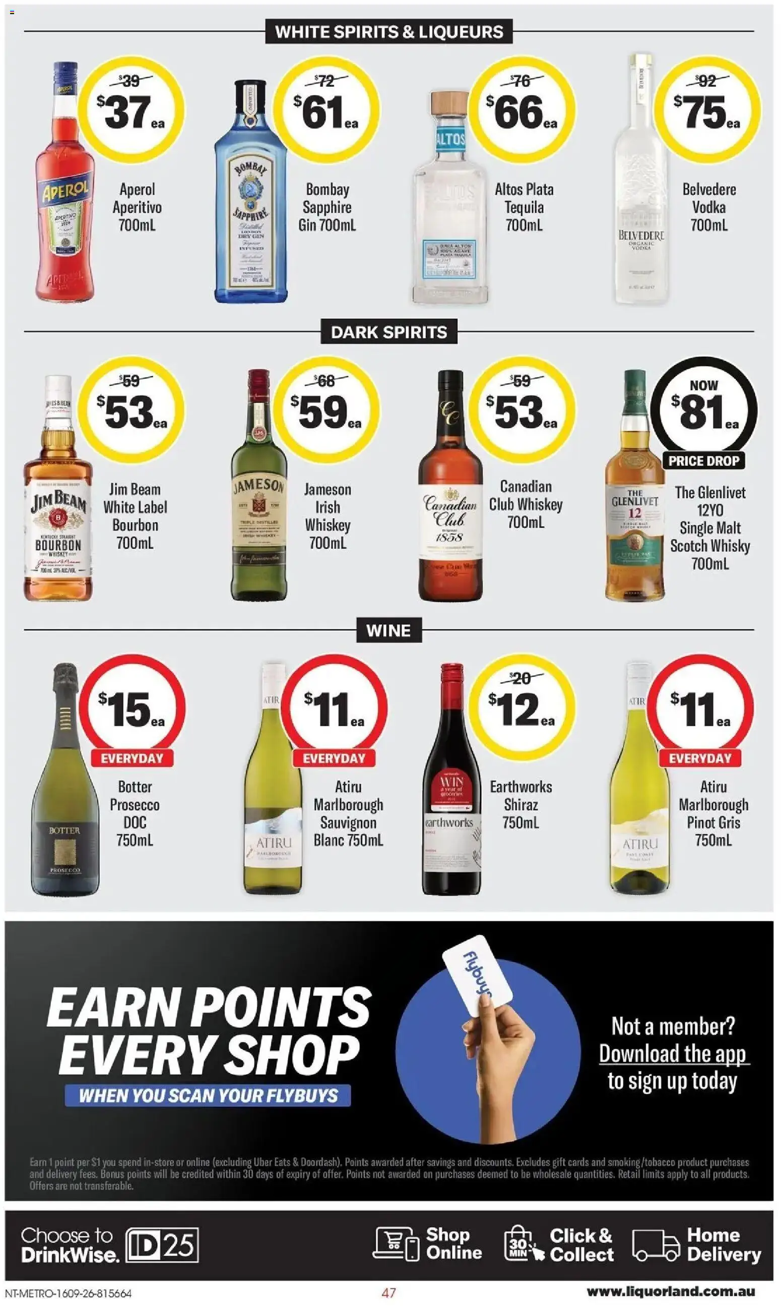 ﻿Coles catalogue valid from 16/09/2026 > Online Australia | Page: 47 | Products: Jim Beam, Tequila, Wine, Whiskey