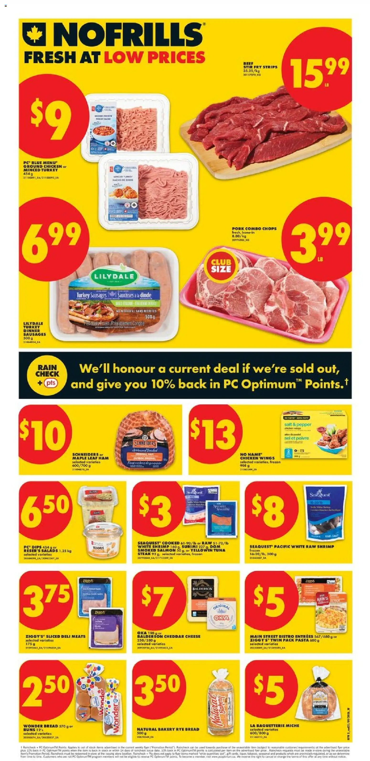 No Frills flyer valid from Sep 24, 2026 | Page: 4 | Products: Chicken wings, PC, Sausages, Steak