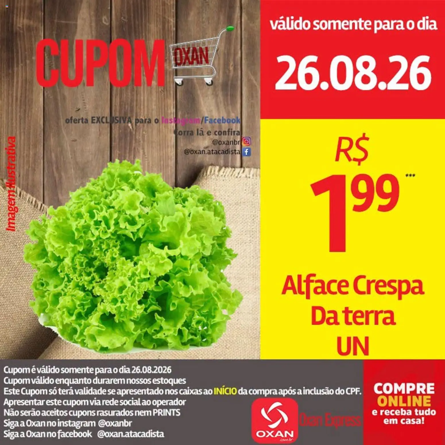 Oxan Atacadista Folheto - válido de 26/08/2026 | Página: 22 | Produtos: Alface