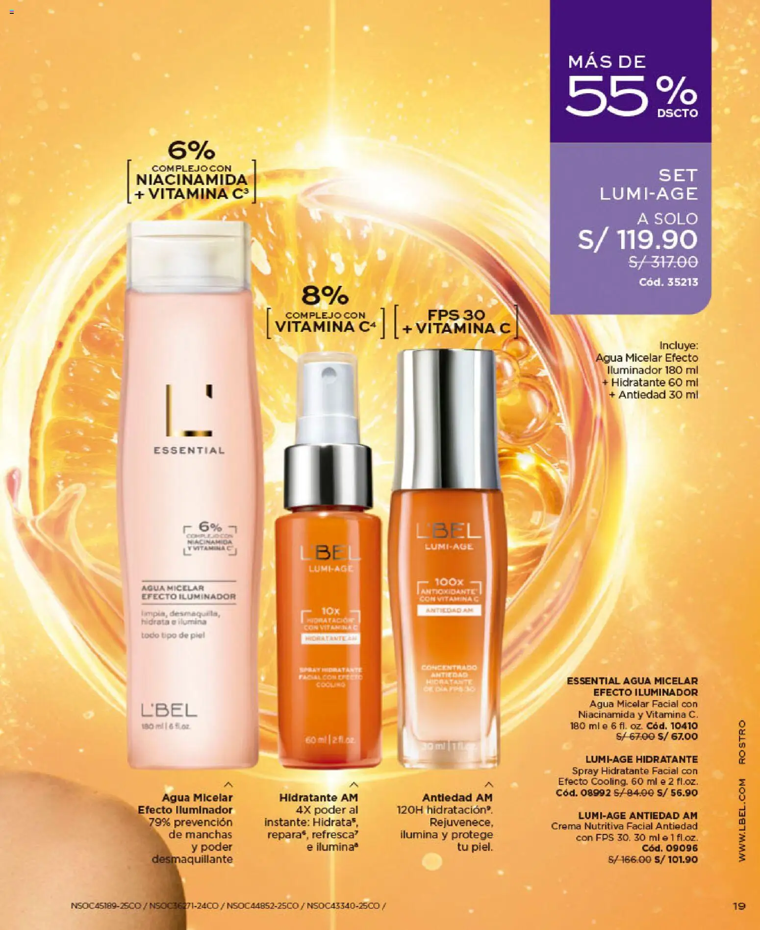 Catálogo L'Bel válido desde 09/09/2026 | Página: 19 | Productos: Crema, Agua
