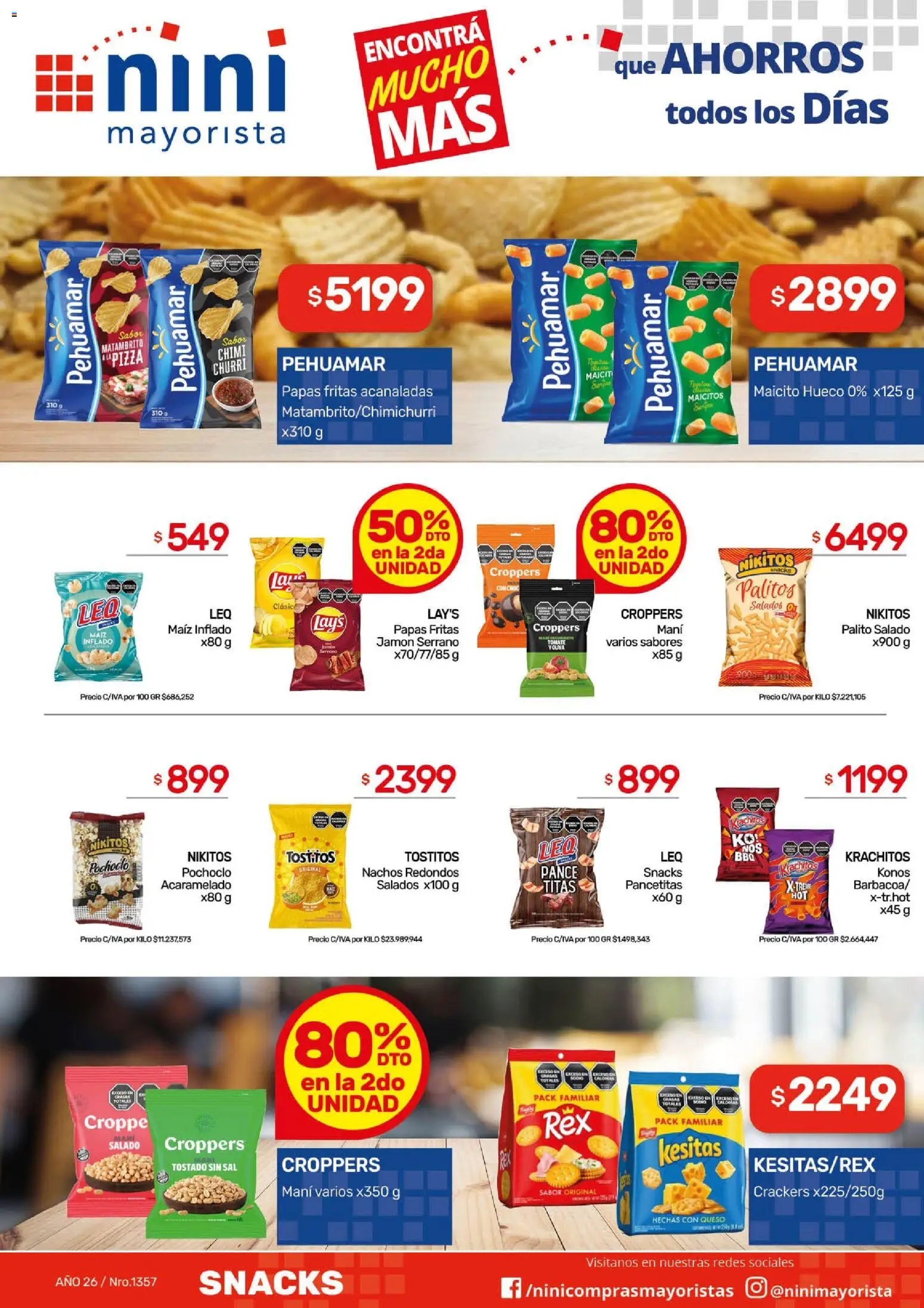 NINI Mayorista ofertas │ válido desde el 27.04.2026 | Página: 19 | Productos: Maiz, Mani, Tomate, Jamón