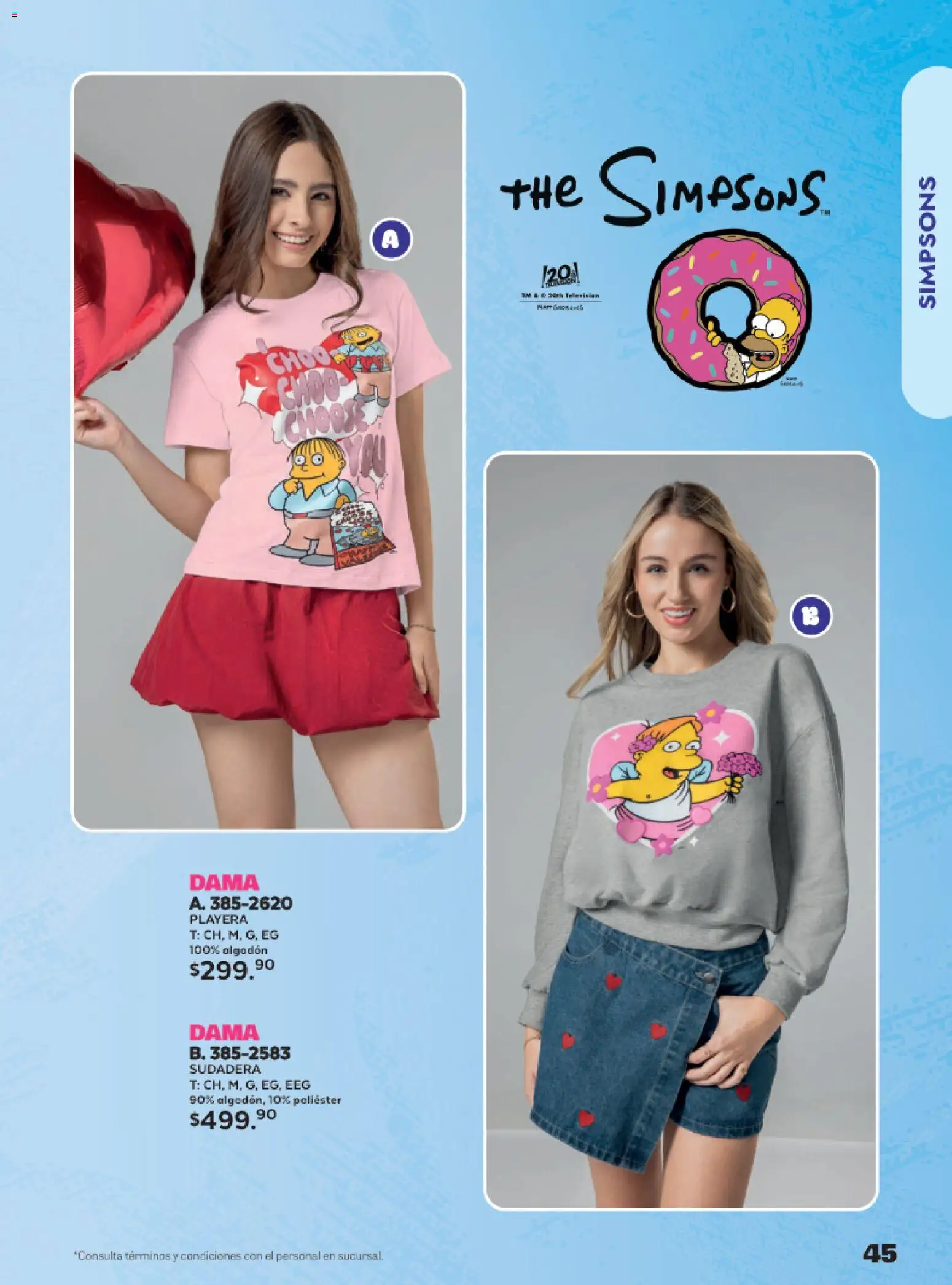 Nuevas ofertas de Andrea válidas en toda la República Mexicana desde el 24.05.2026. ¡Encuentra las mejores ofertas en Andrea catálogo Lo más divertindo en ropa! | Página: 45 | Productos: Algodón, Sudadera, Playera, Televisión