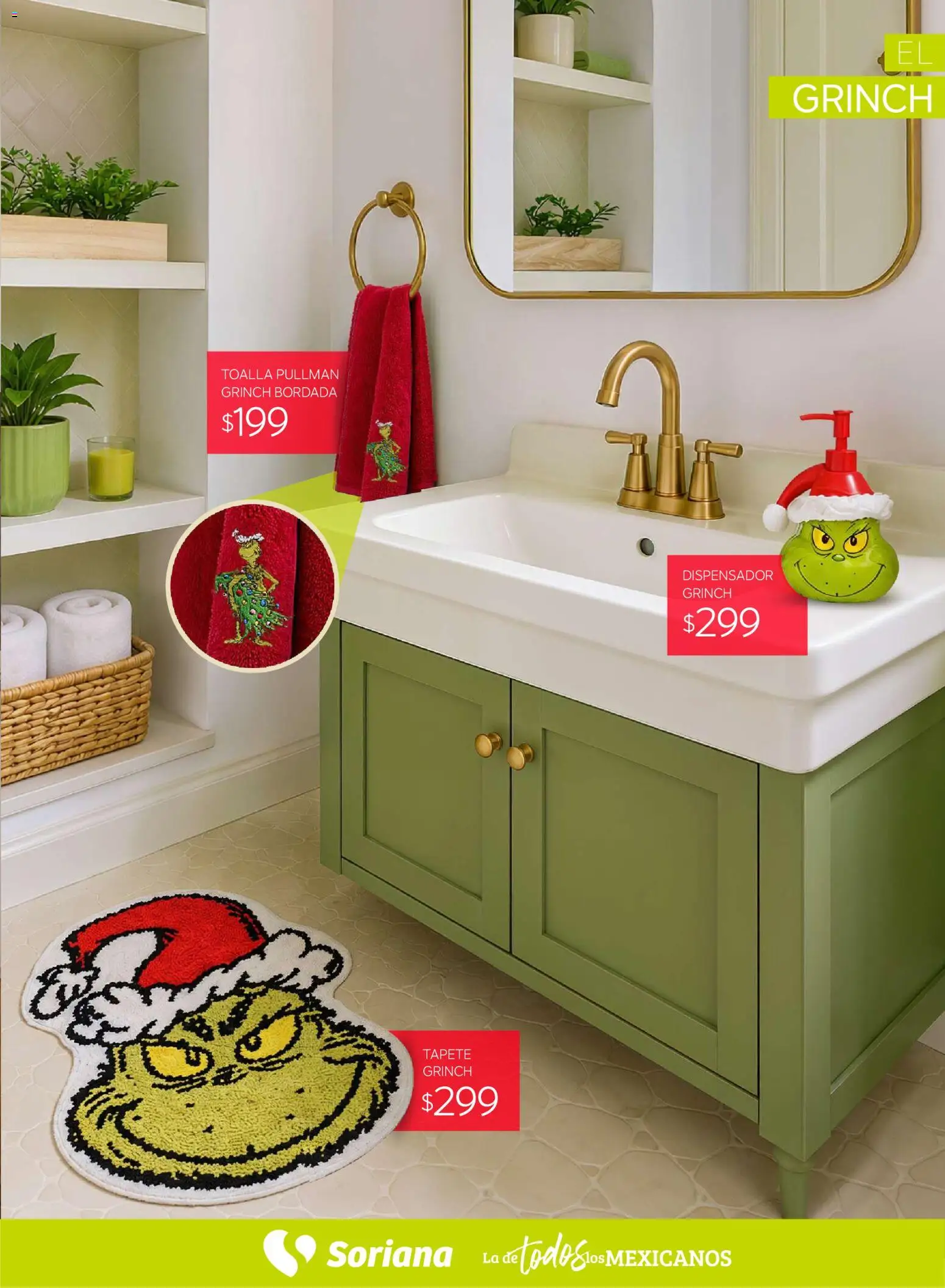 Nuevas ofertas de Soriana válidas en toda la República Mexicana desde el 30/09/2026. ¡Encuentra las mejores ofertas en Soriana Híper - Decoracion Navideña! | Página: 49 | Productos: Toalla, Tapete