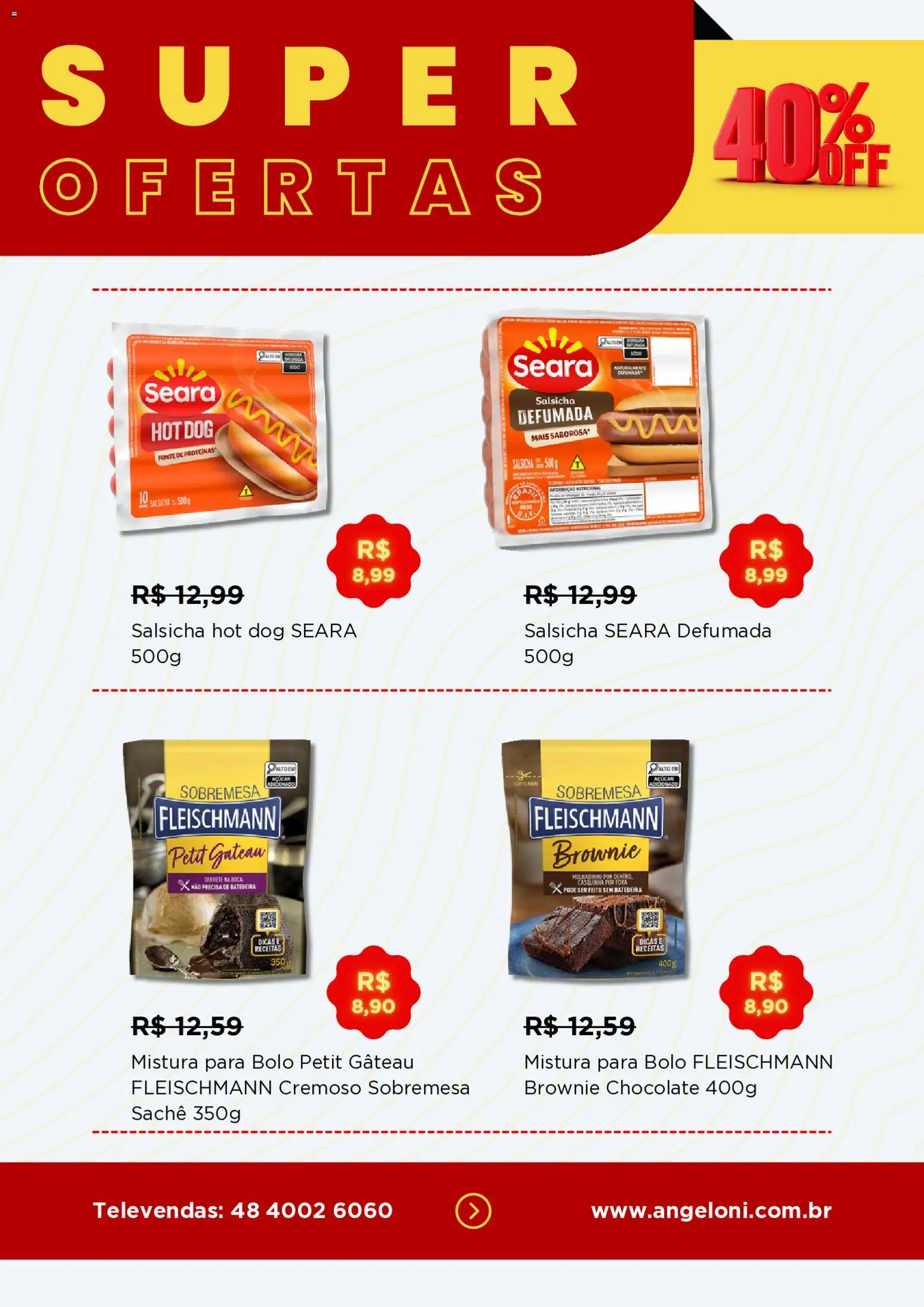 Angeloni Folheto - válido de 16.06.2026 | Página: 3 | Produtos: Batedeira, Salsicha, Chocolate, Açúcar