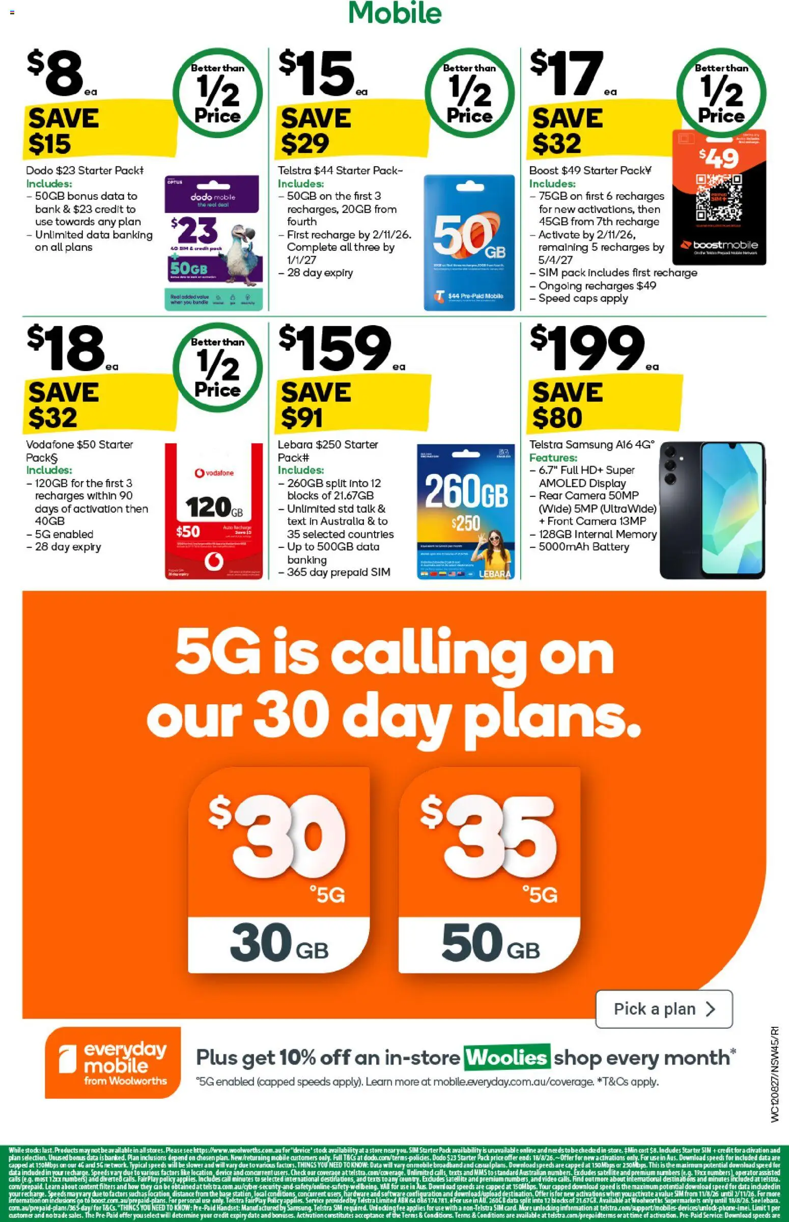 Woolworths catalogue - valid from 12/08/2026 | Page: 45 | Products: Date, Camera, Mobile, Video