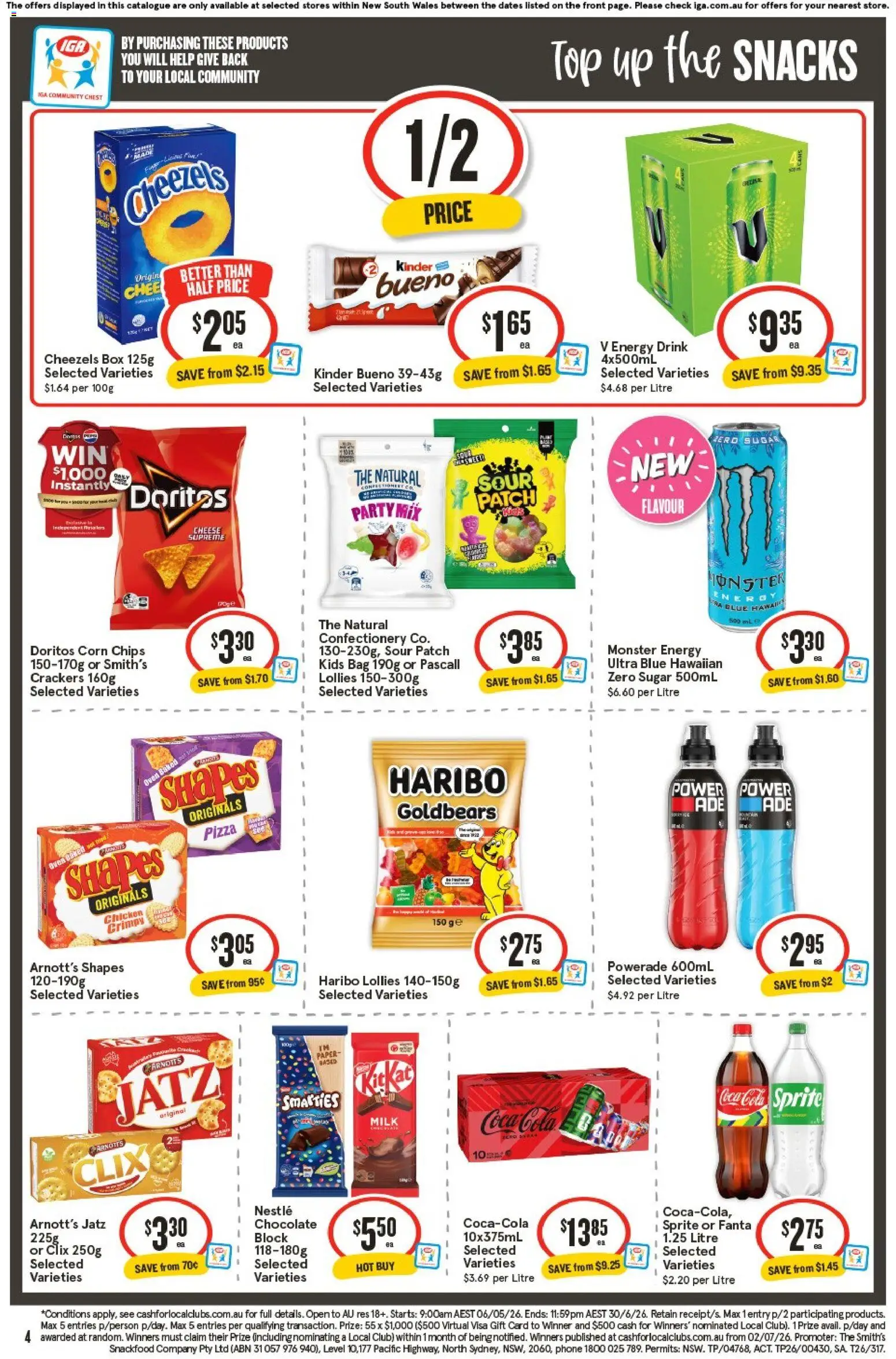 IGA catalogue - valid from 17.06.2026 | Page: 5 | Products: Energy drink, Chicken, Coca Cola, Bag