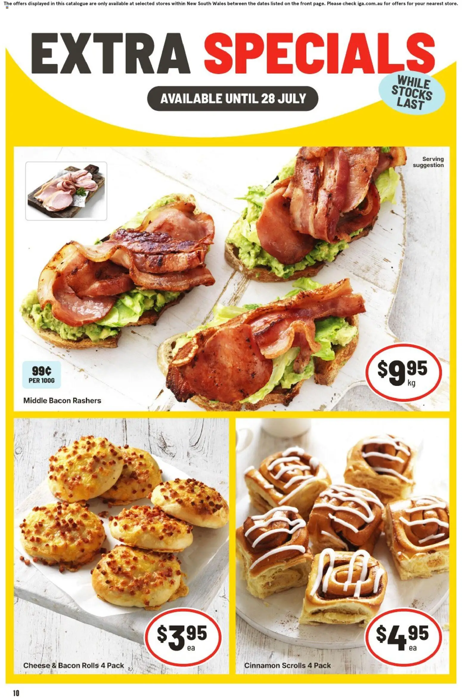 IGA catalogue - valid from 08/07/2026 | Page: 10 | Products: Bacon, Cheese