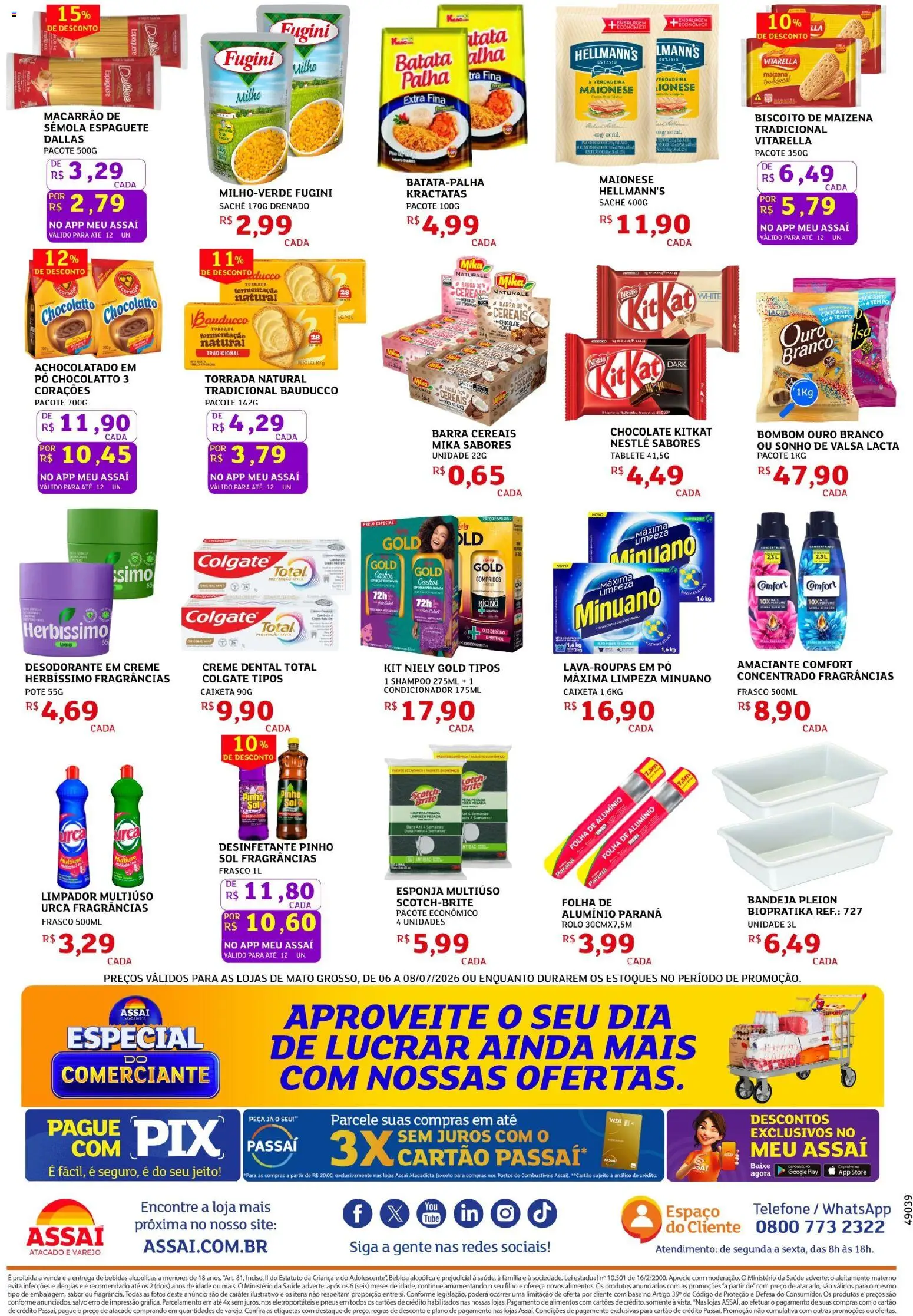 Assaí Atacadista Folheto - válido de 06/07/2026 | Página: 2 | Produtos: Esponja, Achocolatado, Maionese, Amaciante