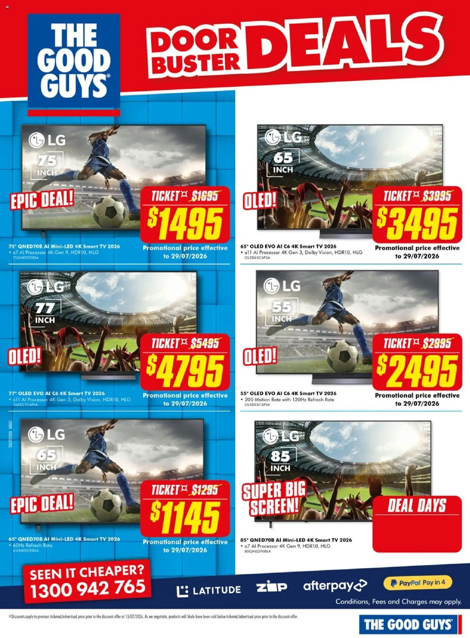 The Good Guys catalogue - valid from 16/07/2026 | Page: 6 | Products: Door, Tv, Smart tv, Screen