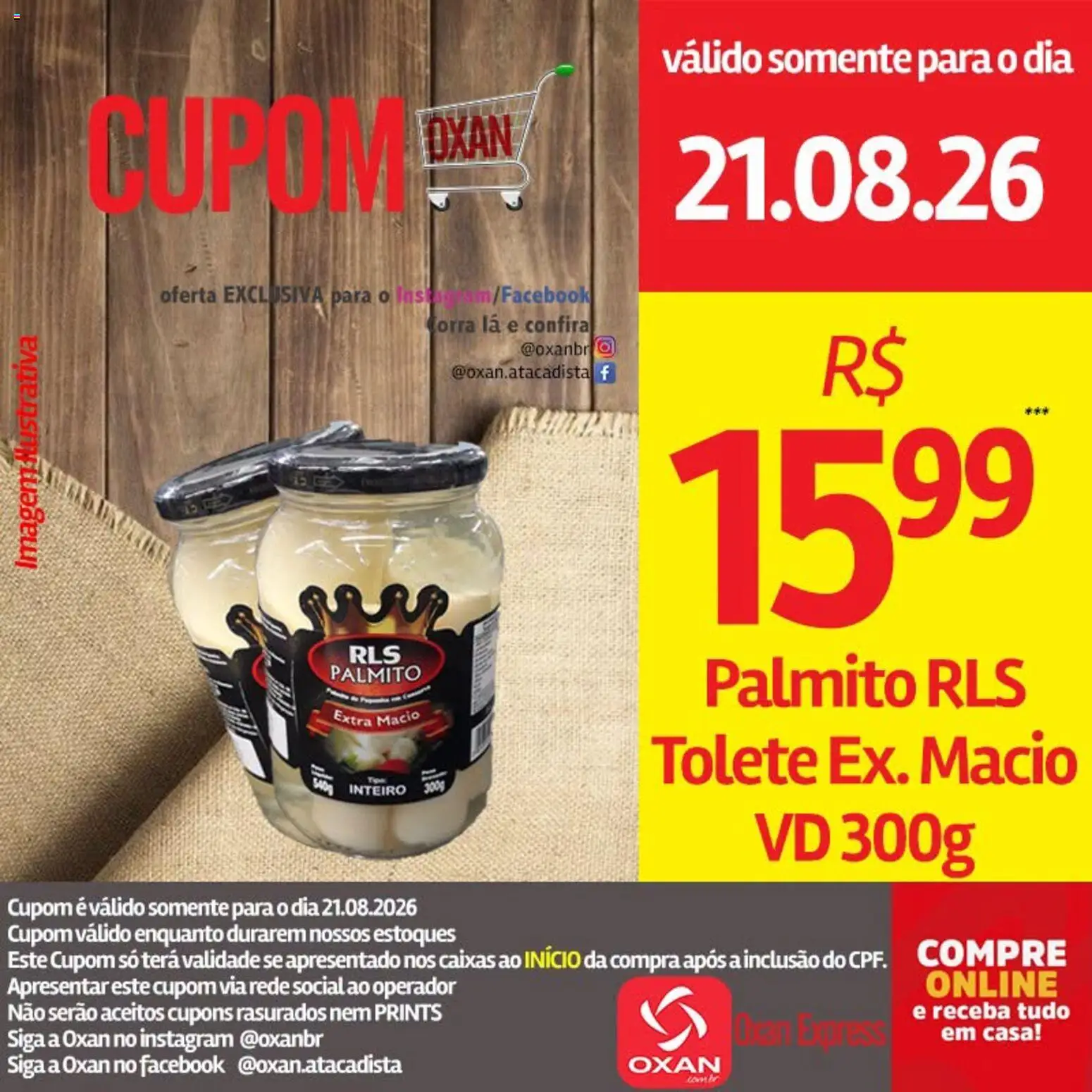 Oxan Atacadista Folheto - válido de 21/08/2026 | Página: 13 | Produtos: Palmito