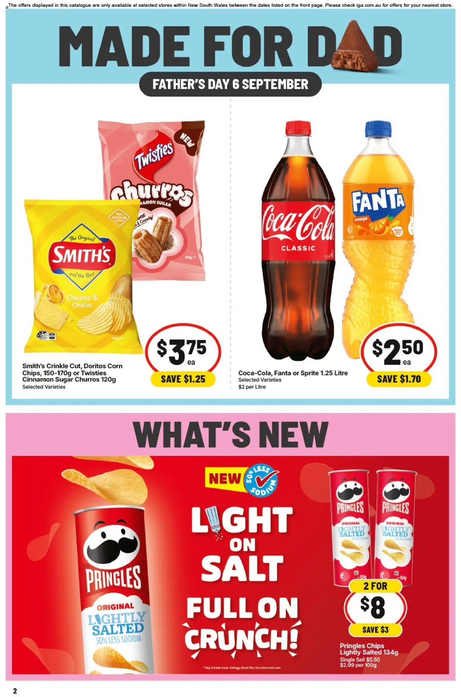 IGA catalogue - valid from 26/08/2026 | Page: 2 | Products: Chips, Sugar, Sprite, Fanta