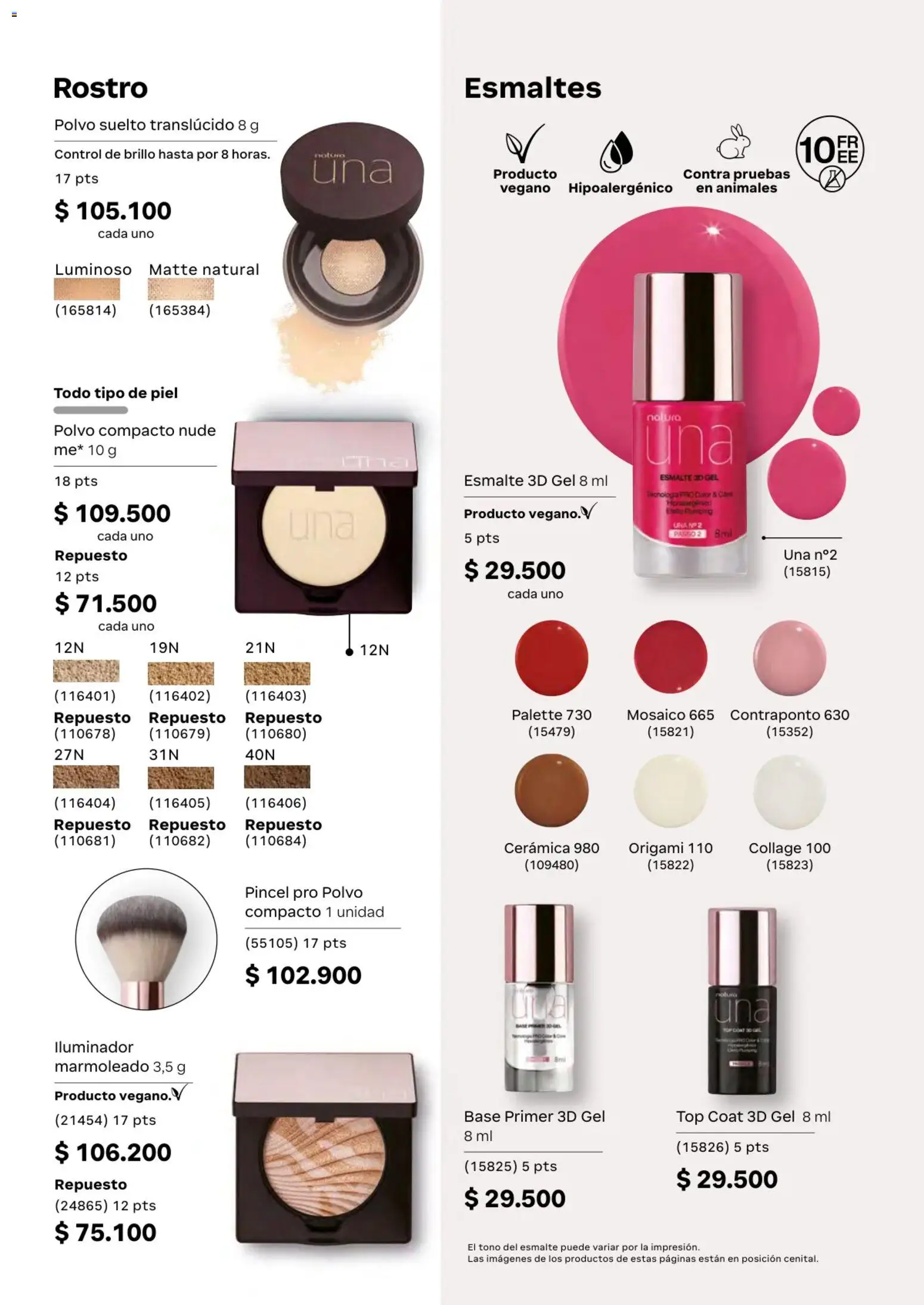 Natura revista - valida desde el 01.04.2026 | Página: 93 | Productos: Iluminador, Brillo, Cerámica, Polvo
