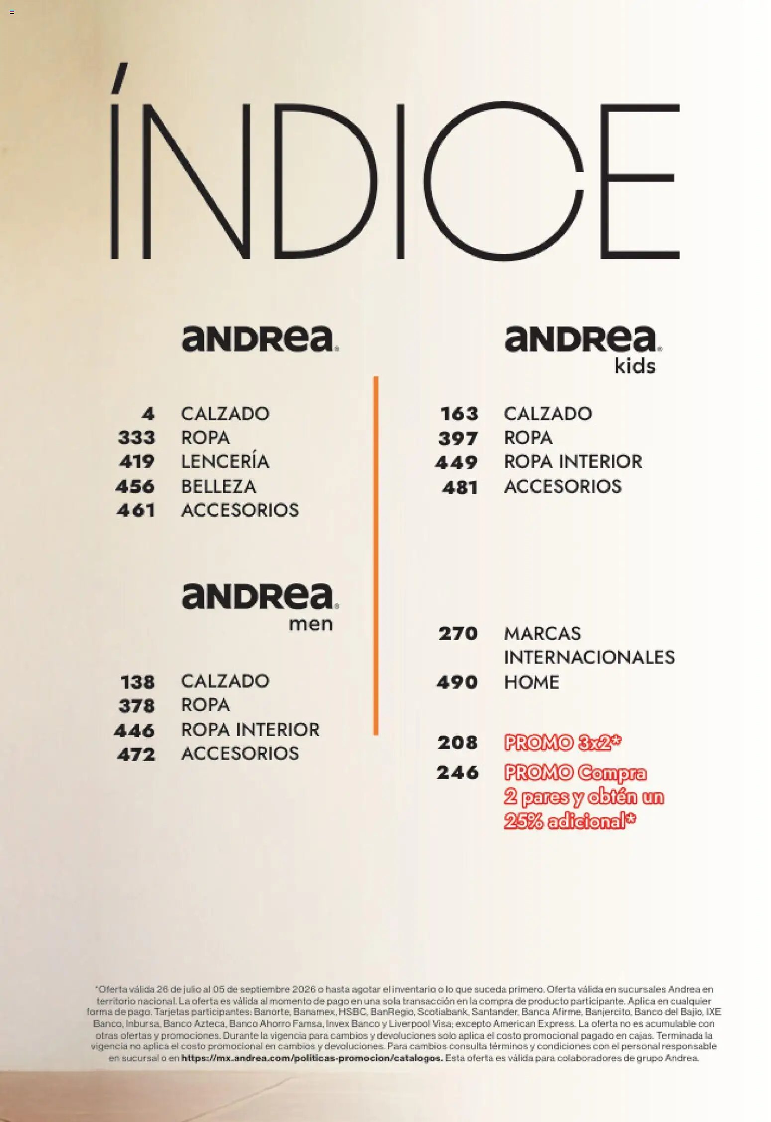 Nuevas ofertas de Andrea válidas en toda la República Mexicana desde el 26/07/2026. ¡Encuentra las mejores ofertas en Andrea catálogo Outlet! | Página: 3