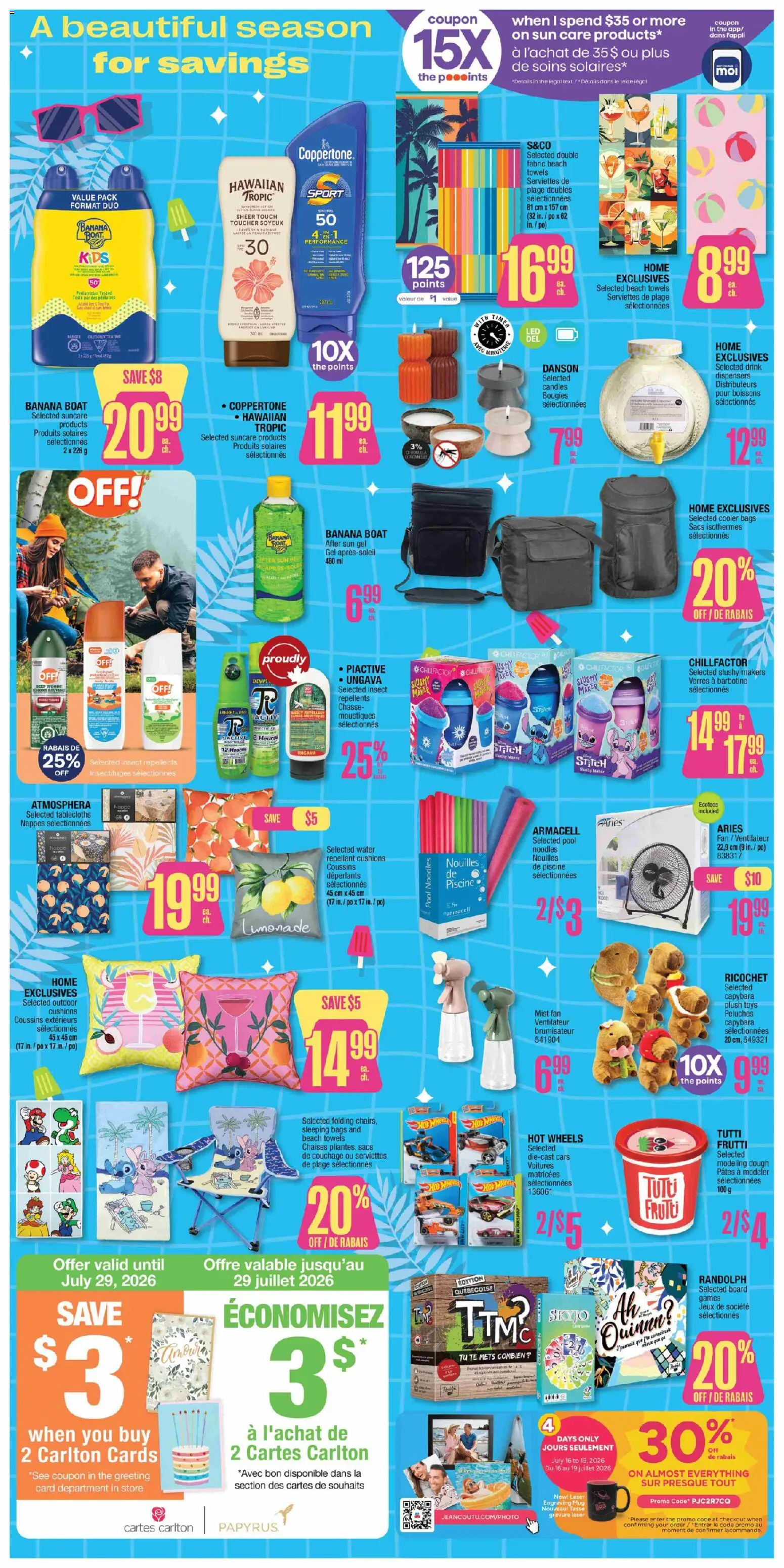 Jean Coutu flyer valid from Jul 16, 2026 | Page: 9 | Products: Noodles, Fan