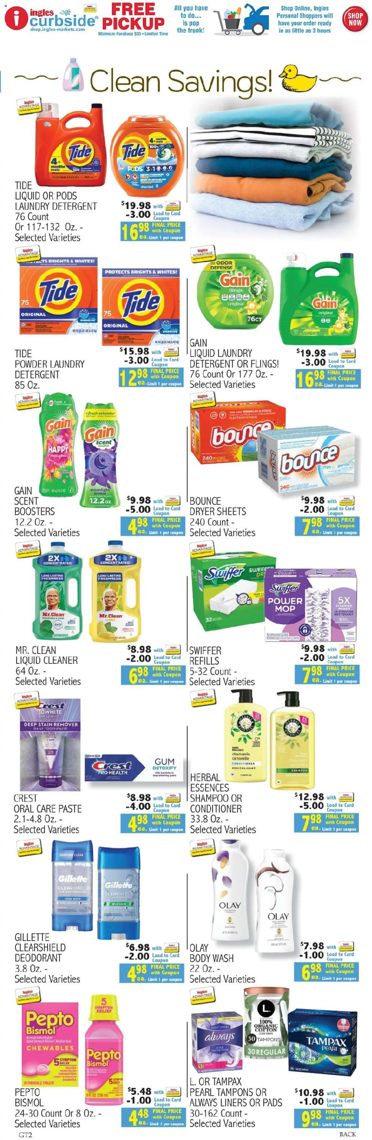 Ingles Weekly Ad - valid from 09/02/2026 | Page: 6 | Products: Powder, Laundry detergent, Stain remover, Dryer
