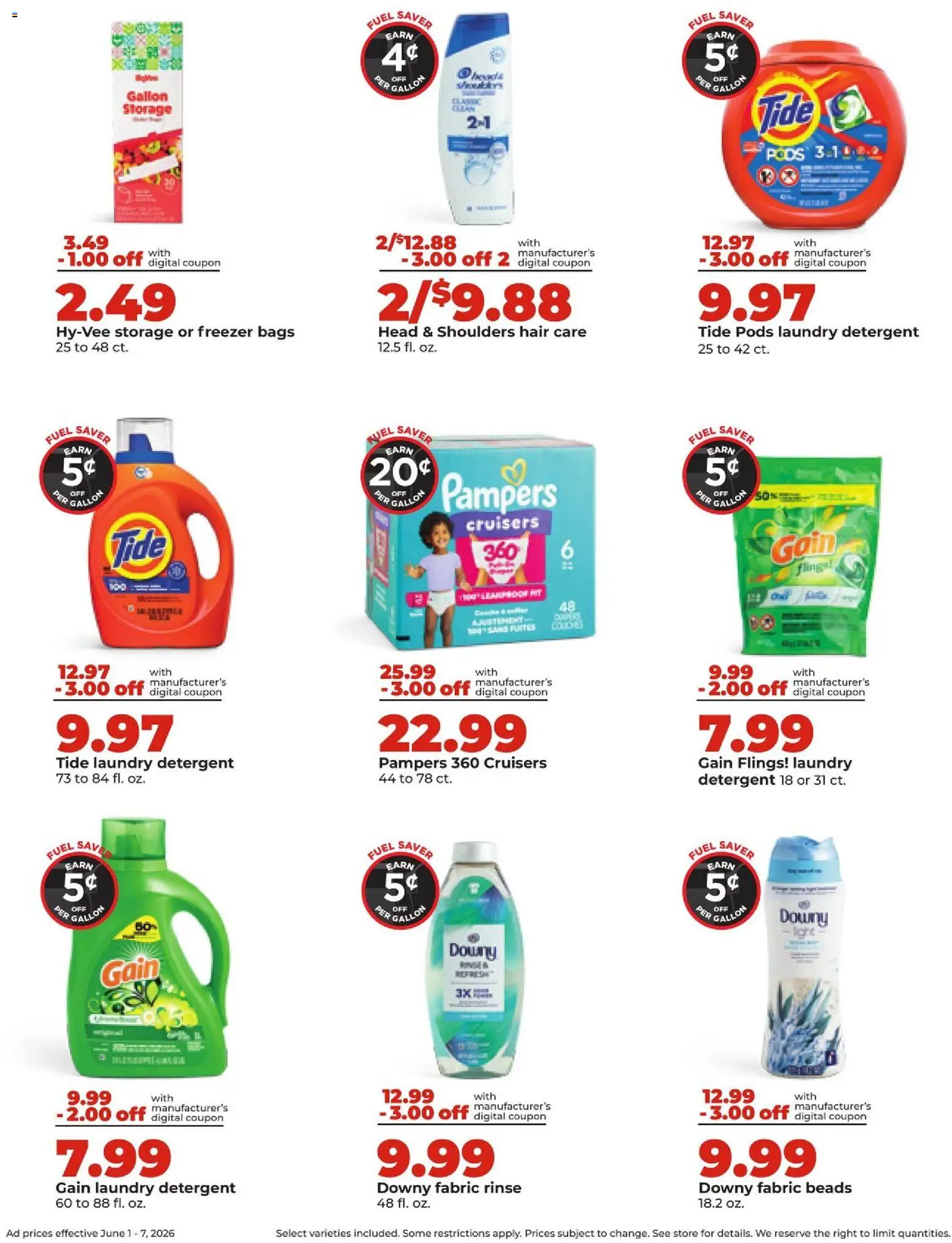 HyVee Weekly Ad - valid from 01.06.2026 | Page: 8 | Products: Detergent, Freezer