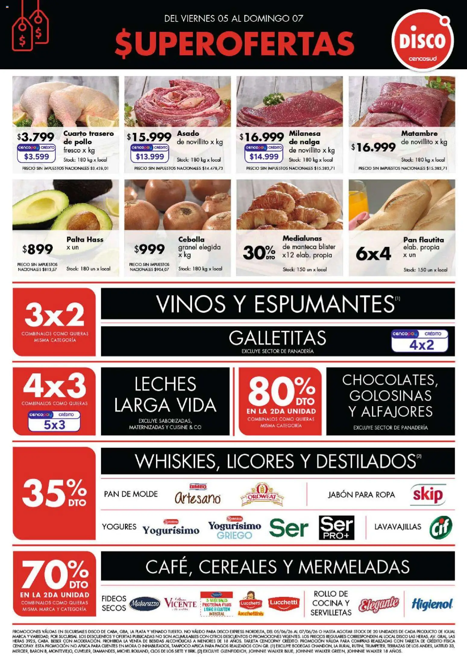 Disco ofertas │ válido desde el 04.06.2026 | Página: 1 | Productos: Lavavajillas, Servilletas, Galletitas, Pan
