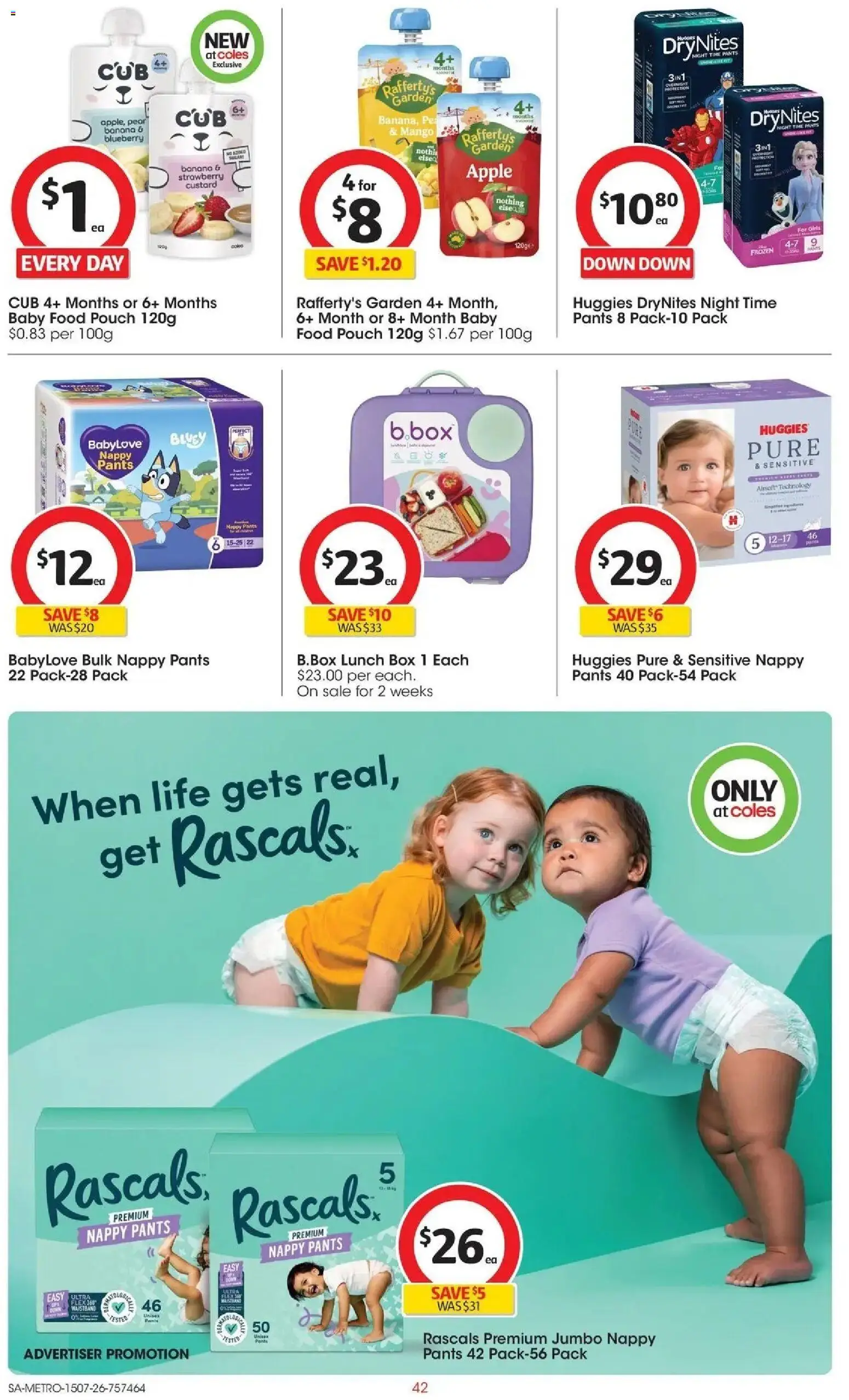 Coles catalogue - valid from 15/07/2026 | Page: 42 | Products: Food, Box, Baby food, Lunch box