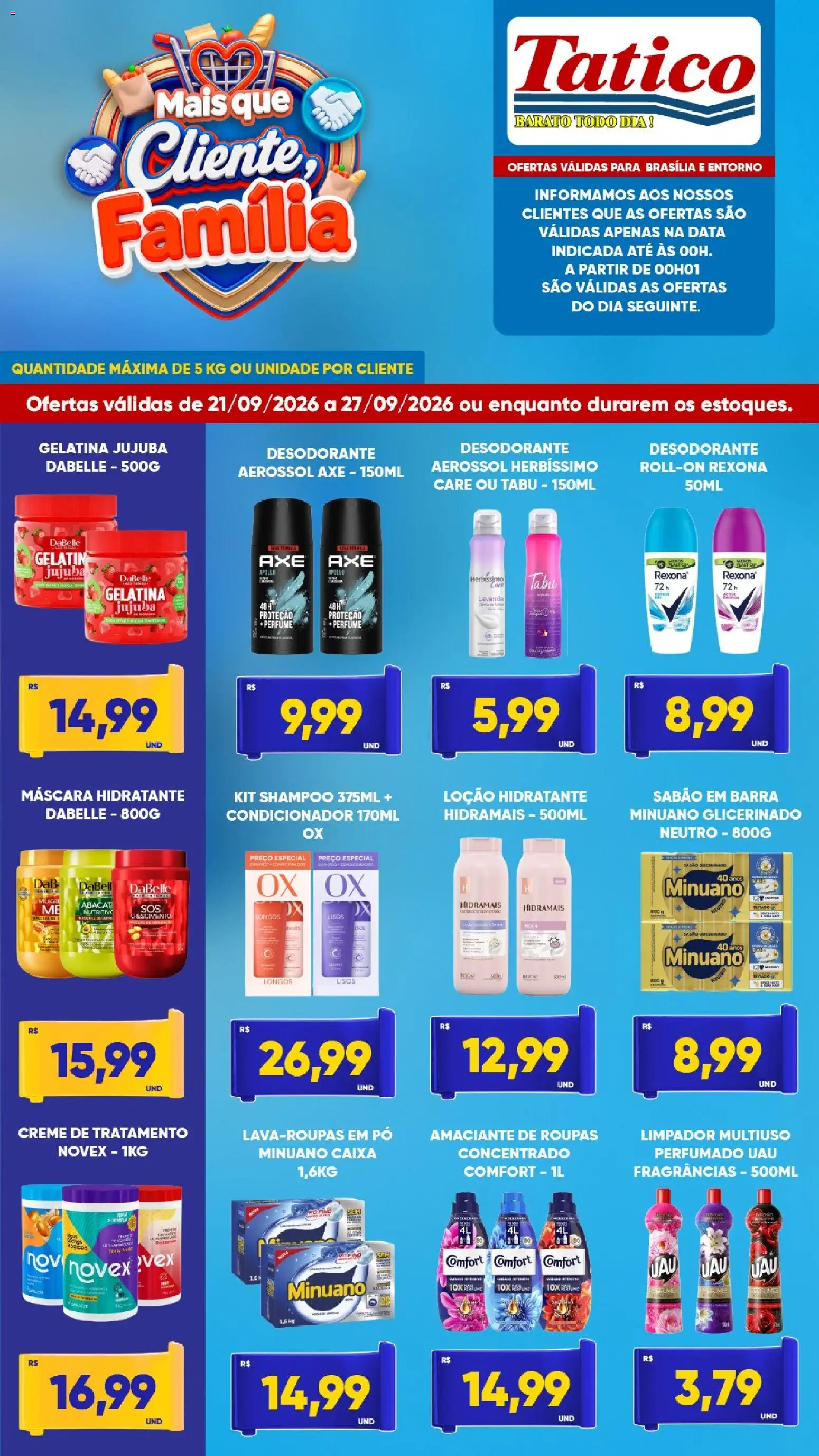 Tatico Folheto - válido de 21/09/2026 | Página: 6 | Produtos: Shampoo, Pó, Limpador multiuso, Desodorante