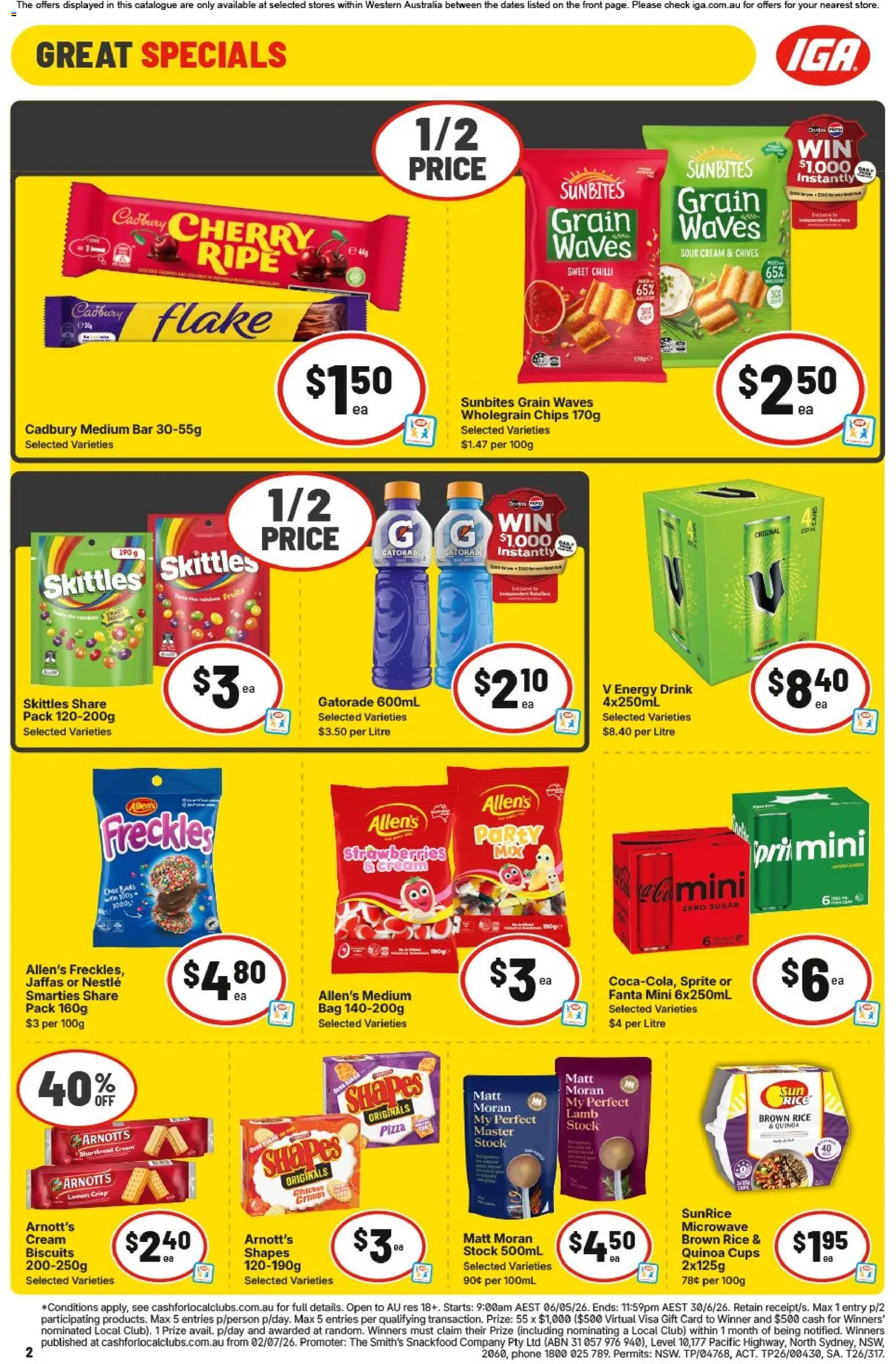 IGA catalogue - valid from 13.05.2026 | Page: 2 | Products: Cream, Ice cream, Salmon, Sugar