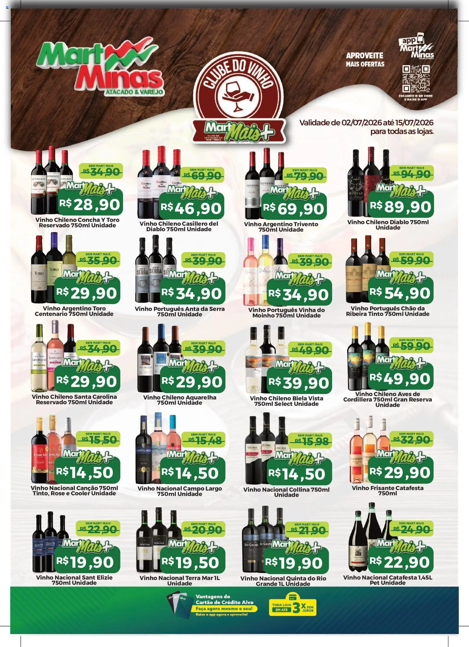 Mart Minas Folheto - válido de 02/07/2026 | Página: 1 | Produtos: Cooler, Faca, Vinho