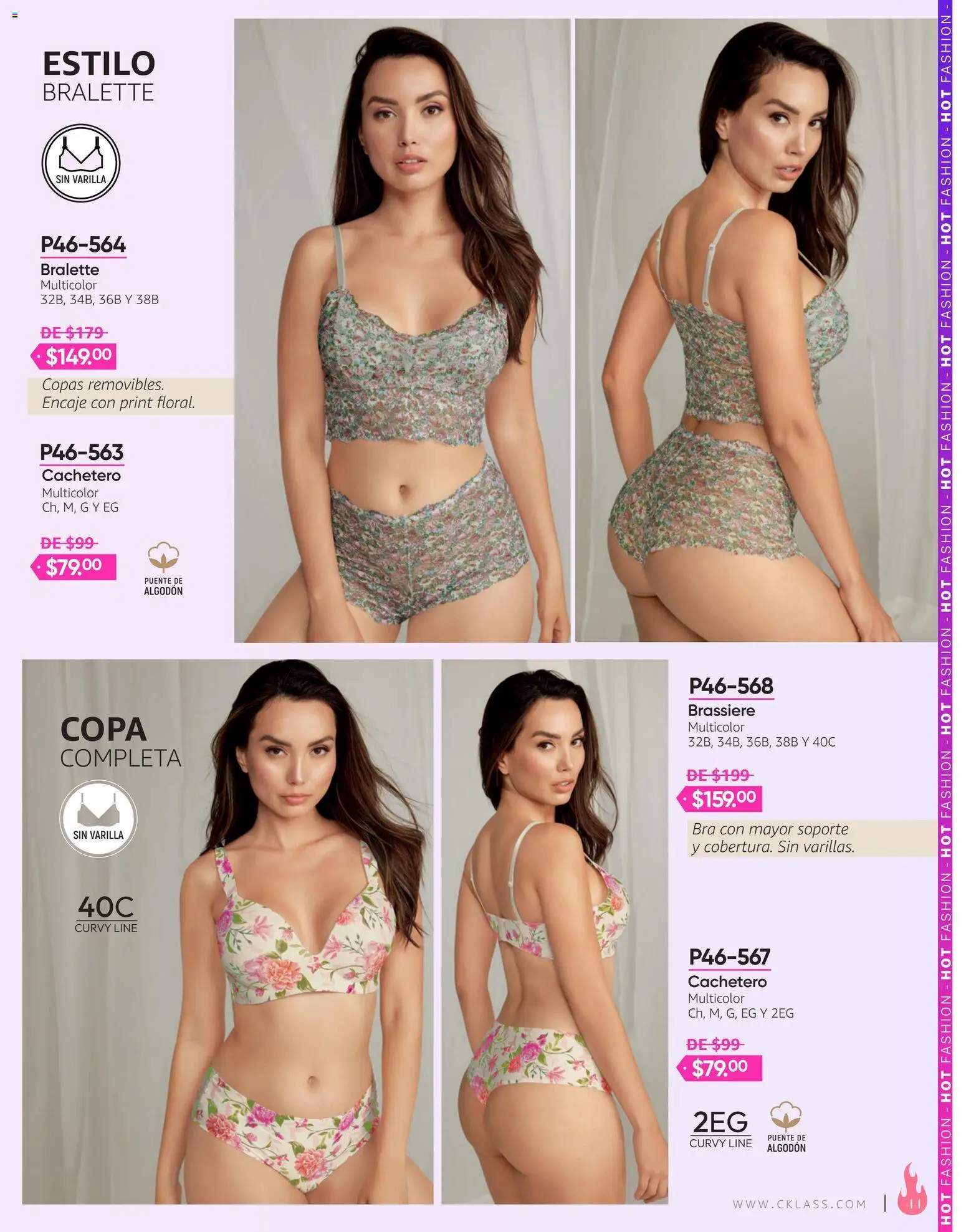 Nuevas ofertas de Cklass válidas en toda la República Mexicana desde el 03/08/2026. ¡Encuentra las mejores ofertas en Cklass catálogo Hot Fashion Calzado! | Página: 157 | Productos: Algodón, Cachetero