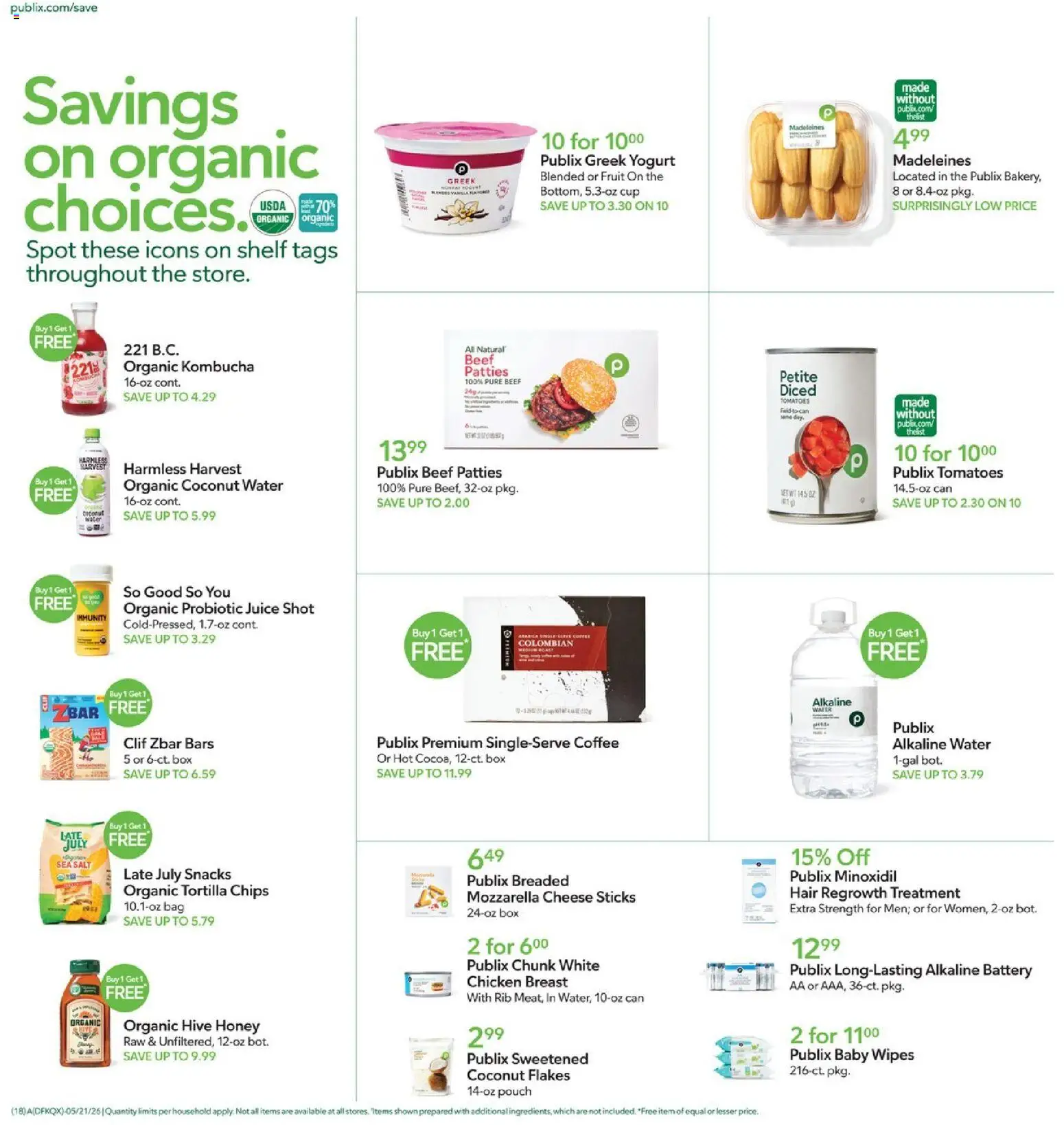Publix Weekly Ad - valid from 20.05.2026 | Page: 18 | Products: Shelf, Box, Beef, Flakes