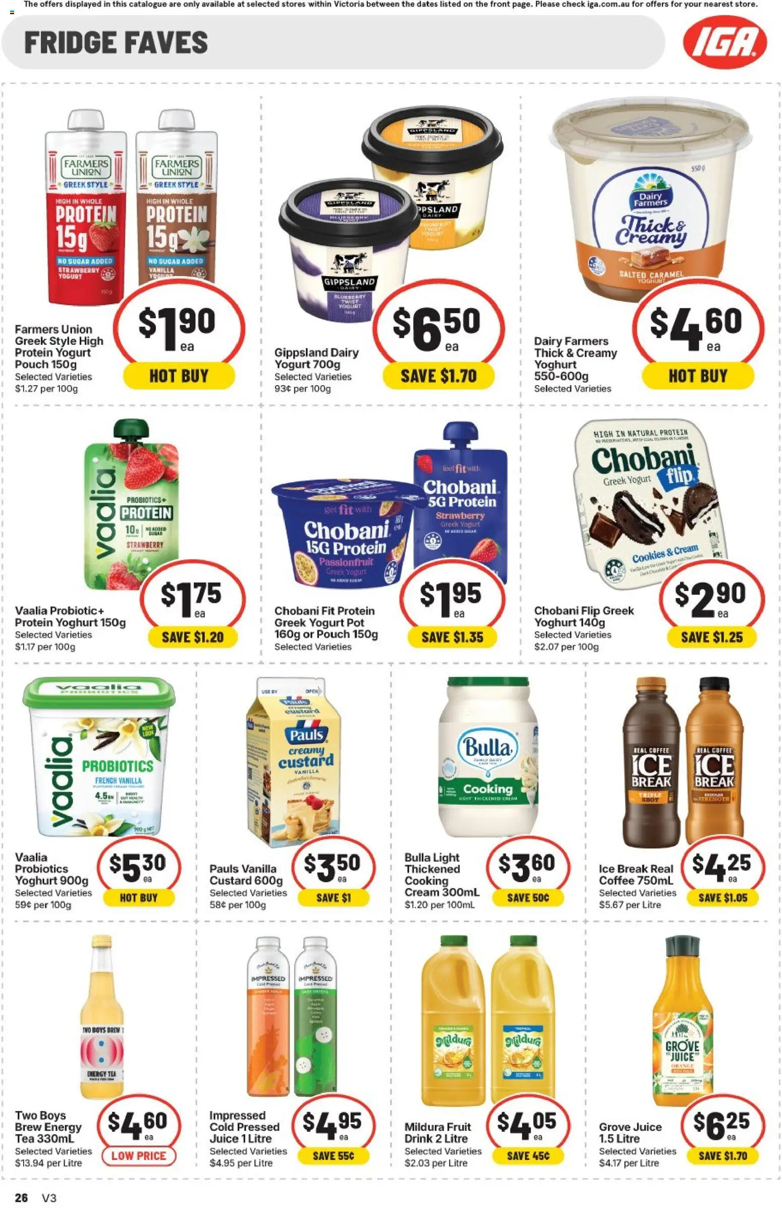IGA catalogue - valid from 30/09/2026 | Page: 32 | Products: Coffee, Cream, Ice, Fridge