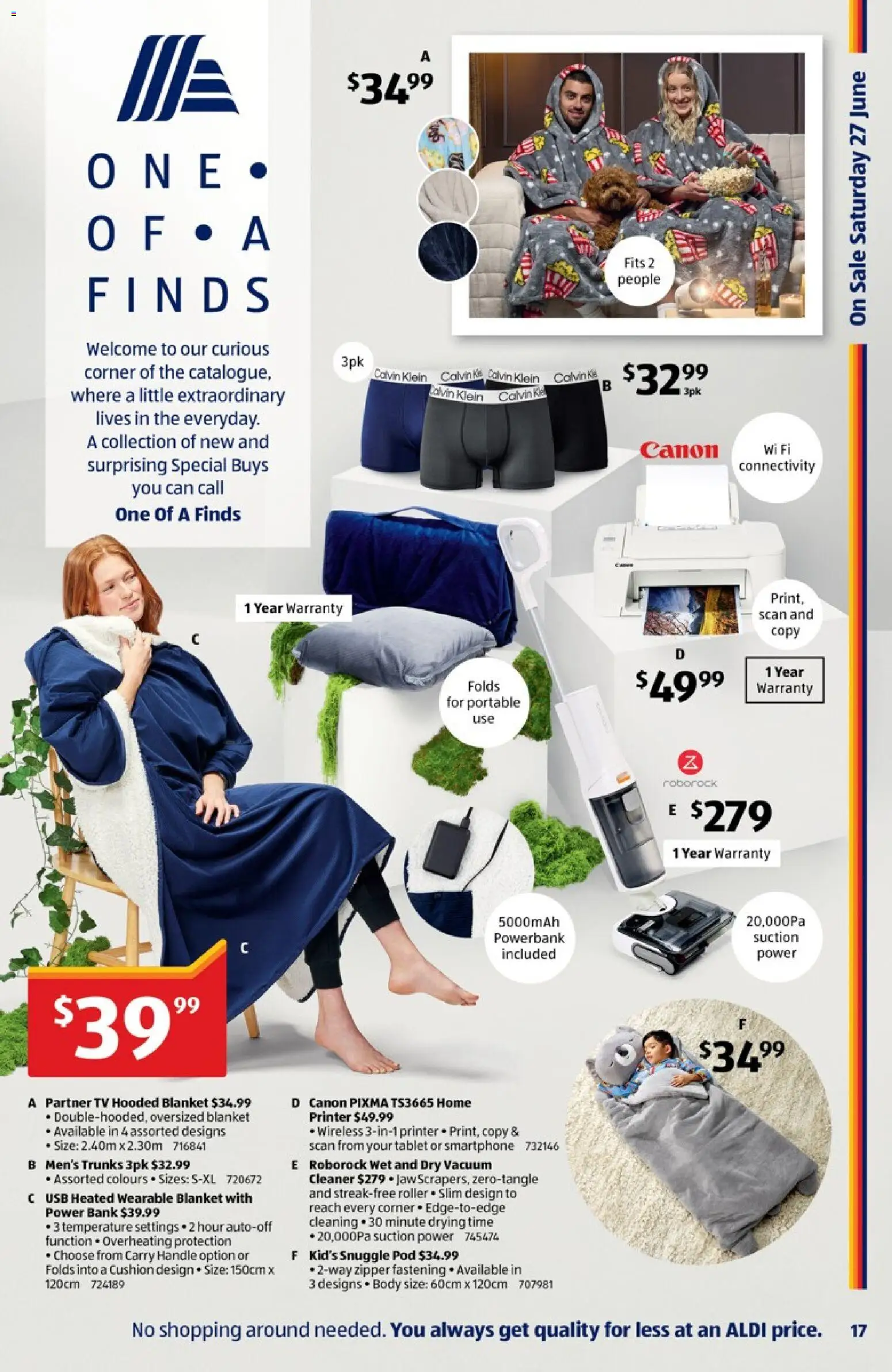 Aldi catalogue - valid from 24.06.2026 | Page: 17 | Products: Cleaner, Smartphone, Usb, Blanket