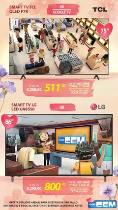 Lojas Cem - Ofertas atuais - Pré-Visualização do folheto da loja Lojas Cem, válido de 02.05.2026 | Página: 45 | Produtos: smart TV, Tv, Carne