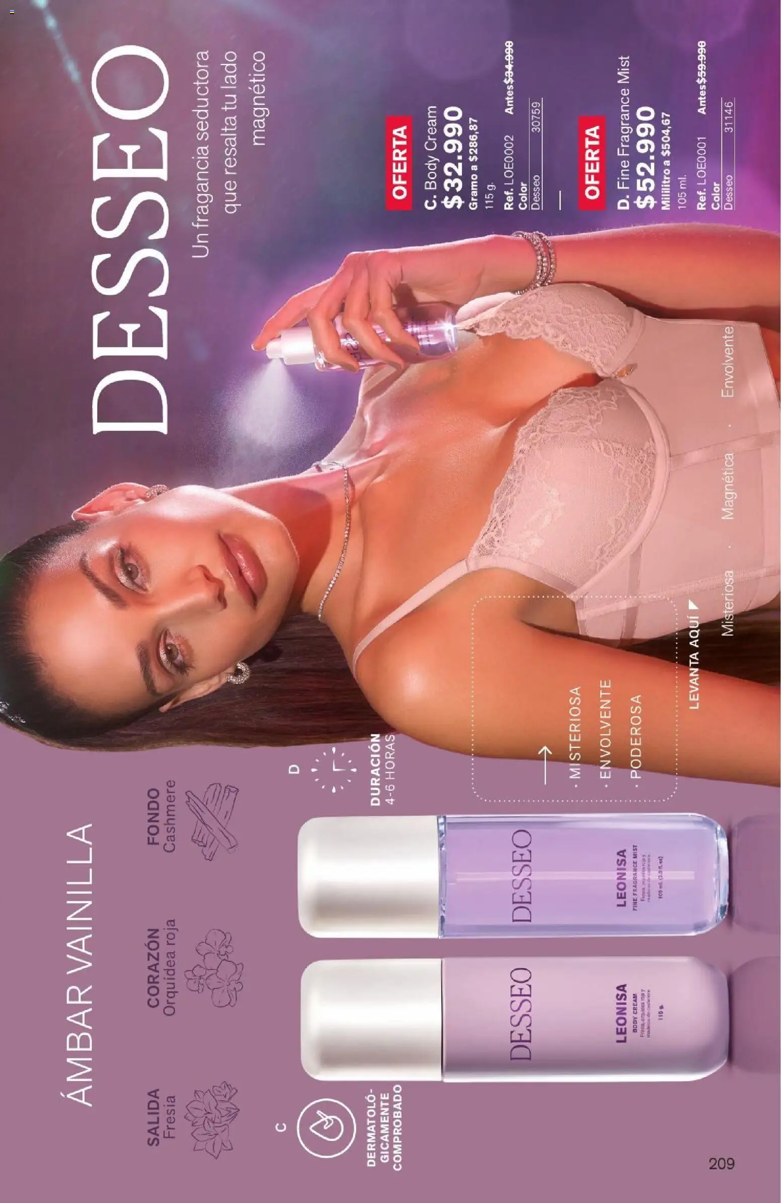 Leonisa revista - valida desde el 04/08/2026 | Página: 209 | Productos: Body, Fragancia