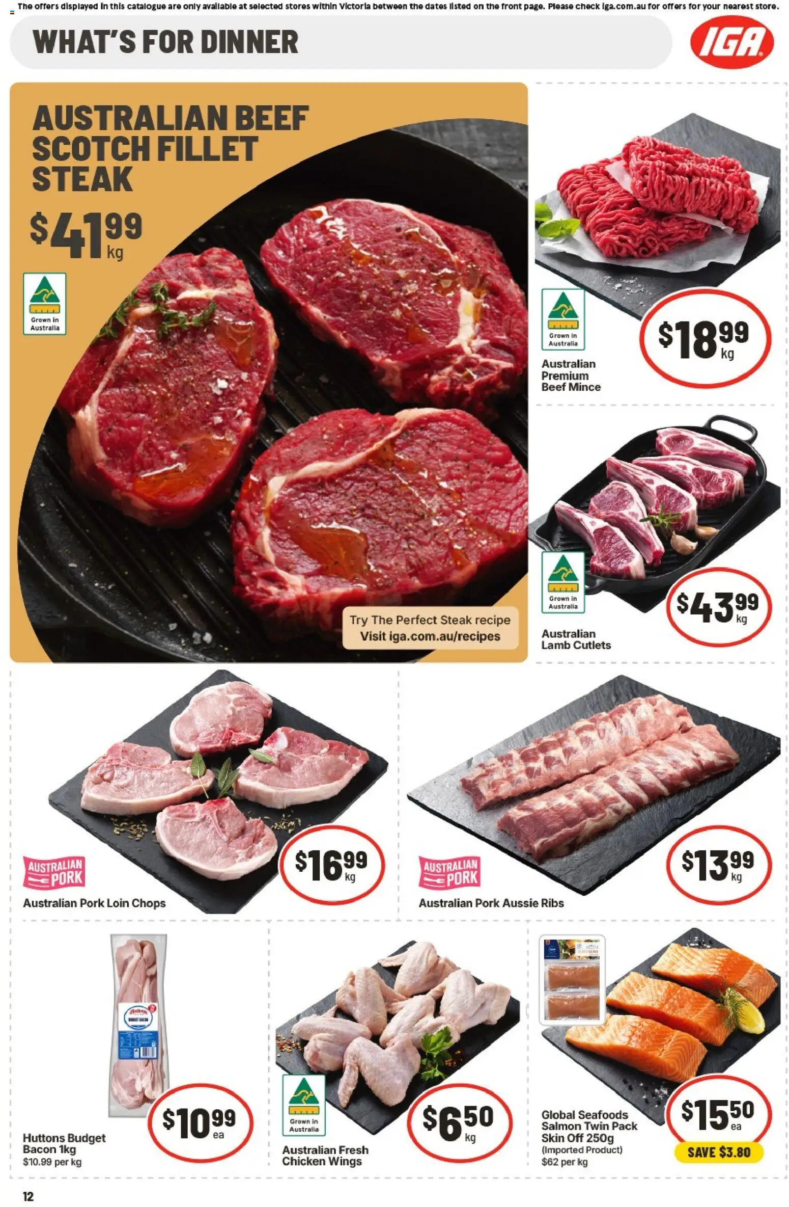 IGA catalogue - valid from 19/08/2026 | Page: 13 | Products: Pork loin, Chicken, Beef, Fillet