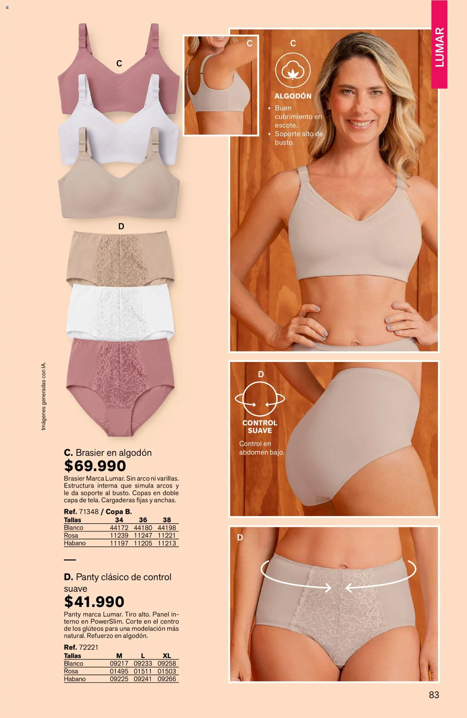 Leonisa revista - valida desde el 24/08/2026 | Página: 83 | Productos: Algodón, Brasier