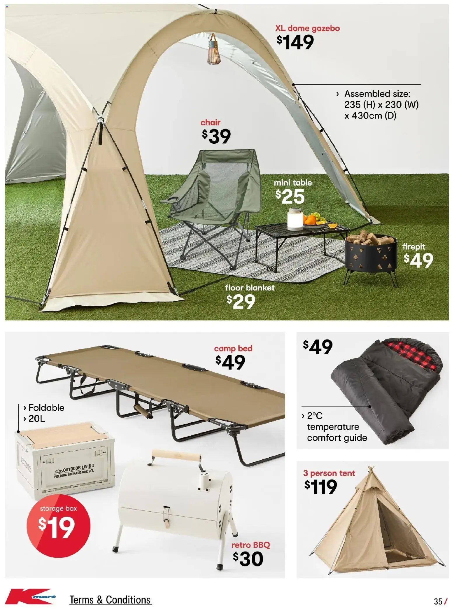 Kmart catalogue - valid from 05.03.2026 | Page: 35 | Products: Chair, Box, Gazebo, Blanket