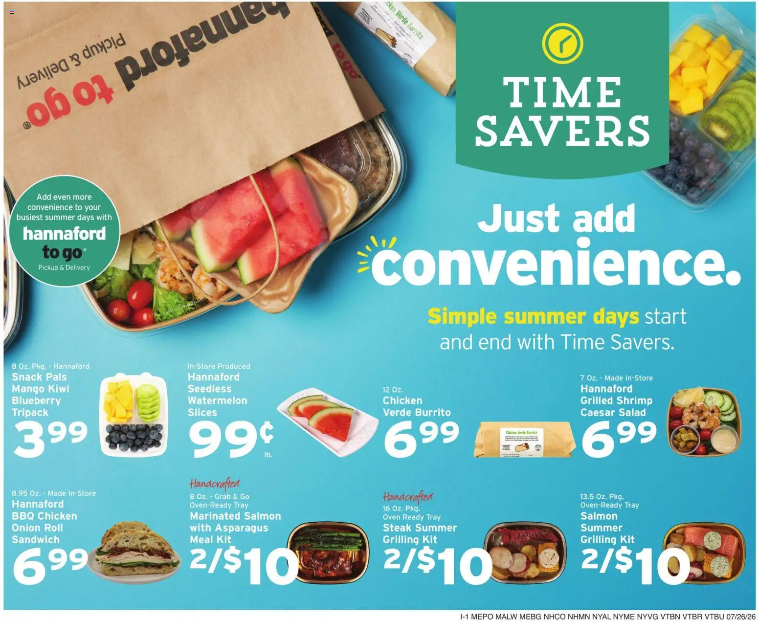 Hannaford Weekly Ad - valid from 07/26/2026 | Page: 9 | Products: Asparagus, Kiwi, Salad, Mango